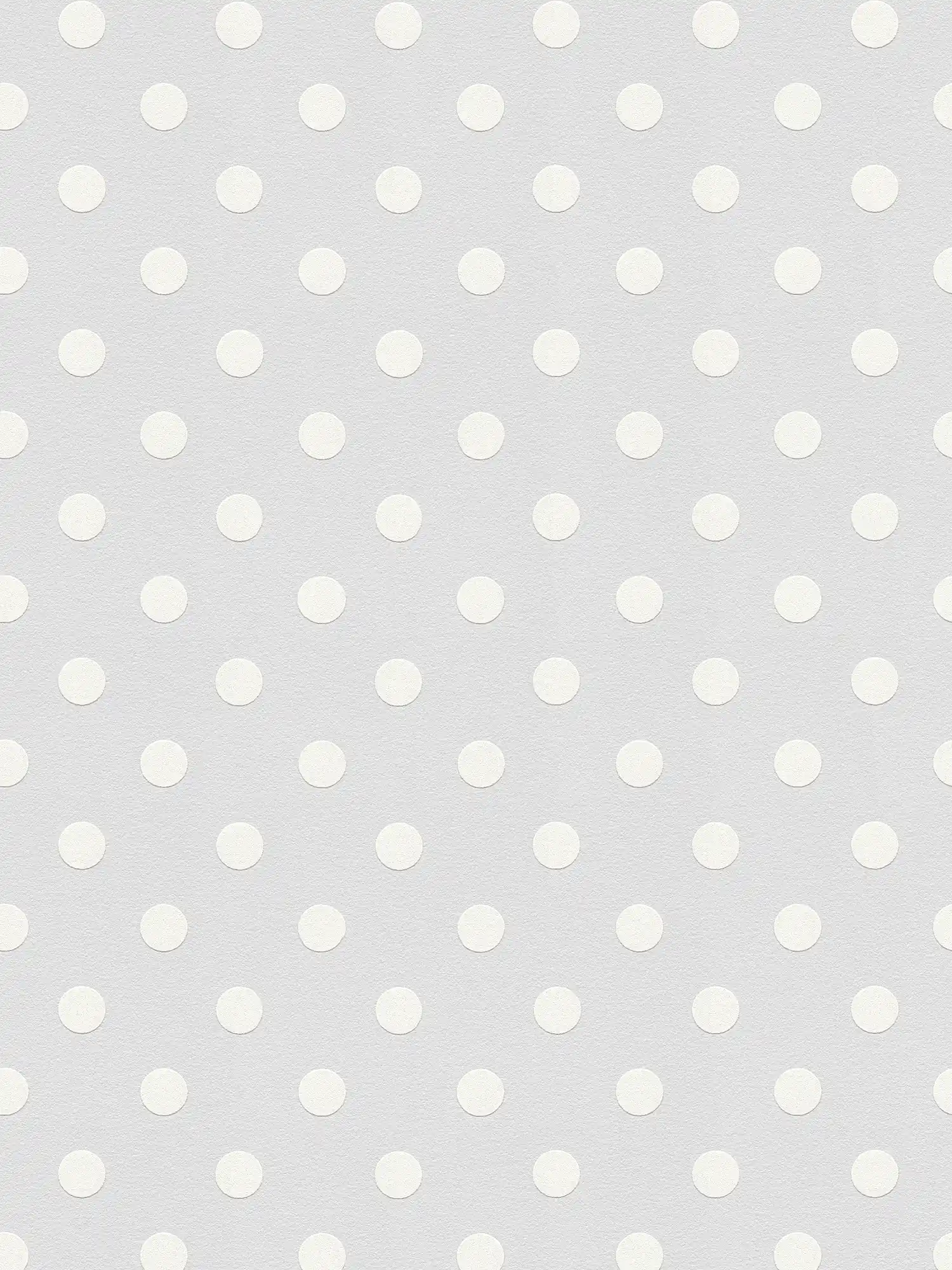 Polka dots design behang - grijs, wit
