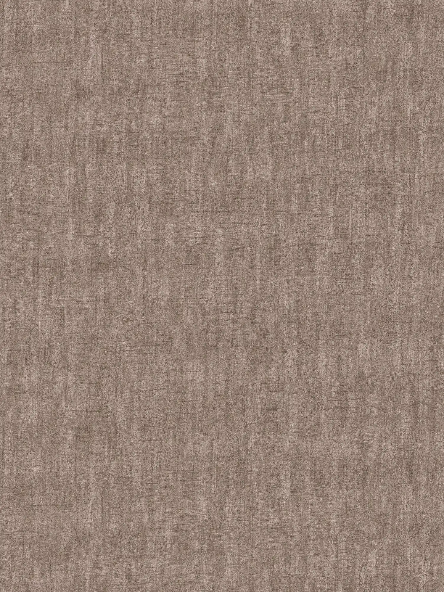 Plain non-woven wallpaper glossy with textured pattern - brown
