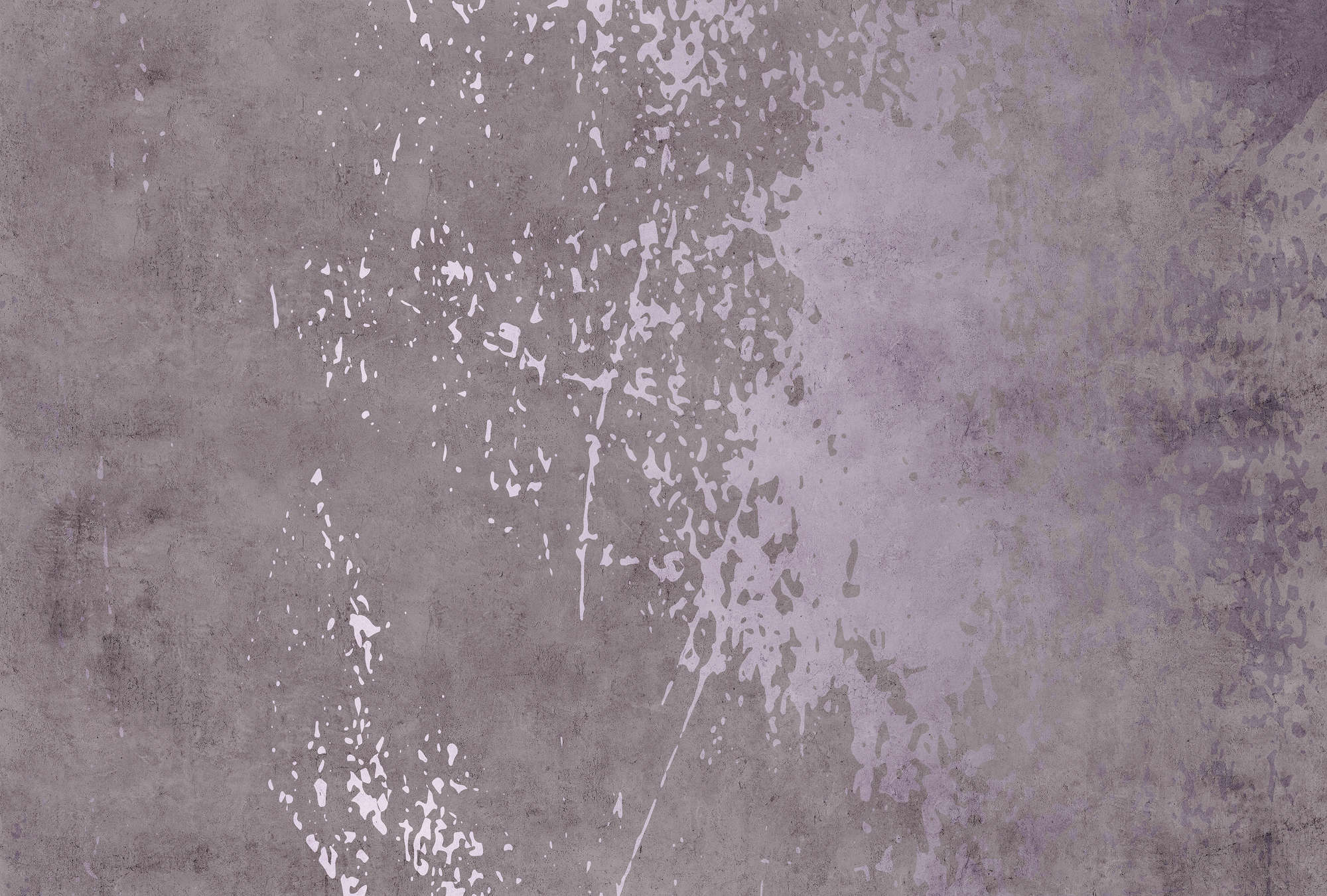             Vintage Wall 2 - papier peint lilas aspect plâtre design used look
        