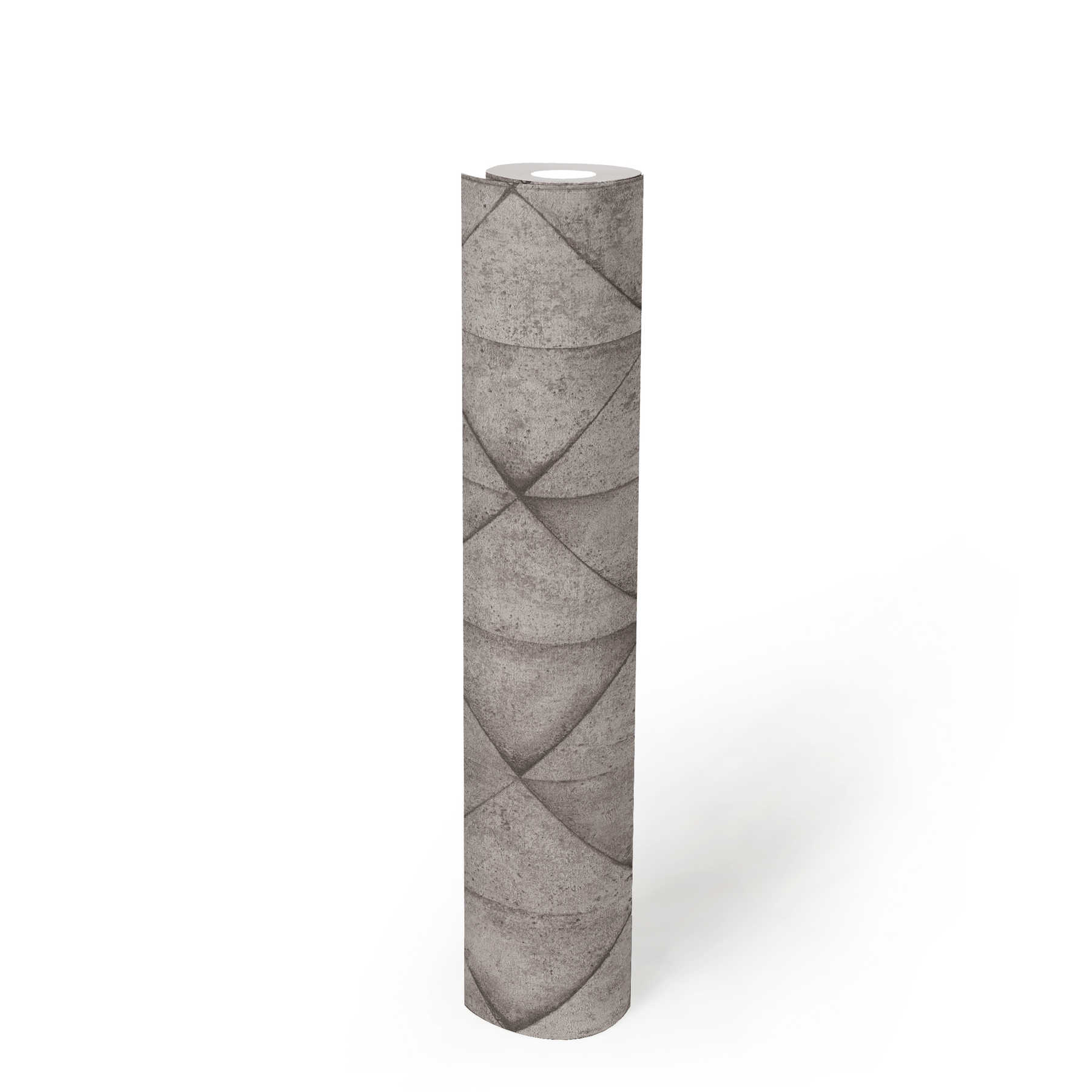             Behang met betontegels & 3D-effect - grijs, antraciet
        