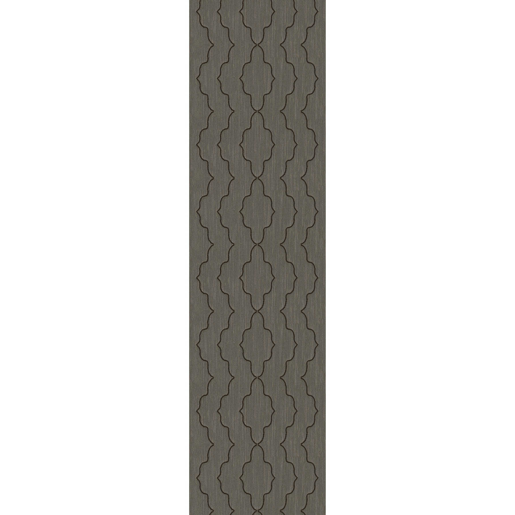         Graphic wallpaper with sequins & metallic effect - grey, brown, black
    