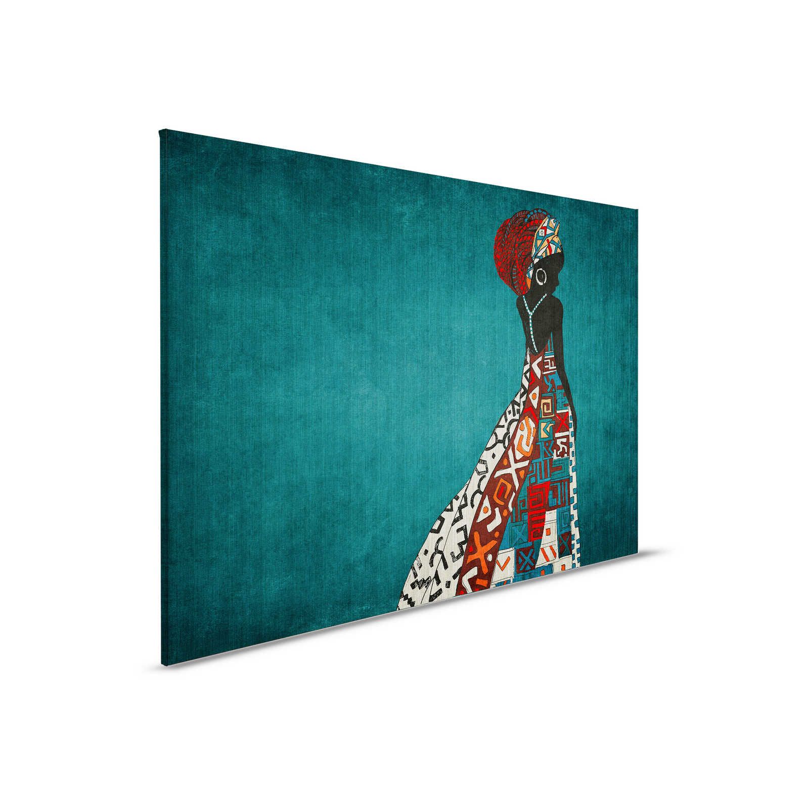         Nairobi 1 - Canvas painting Women Sillouette African Style - 0,90 m x 0,60 m
    
