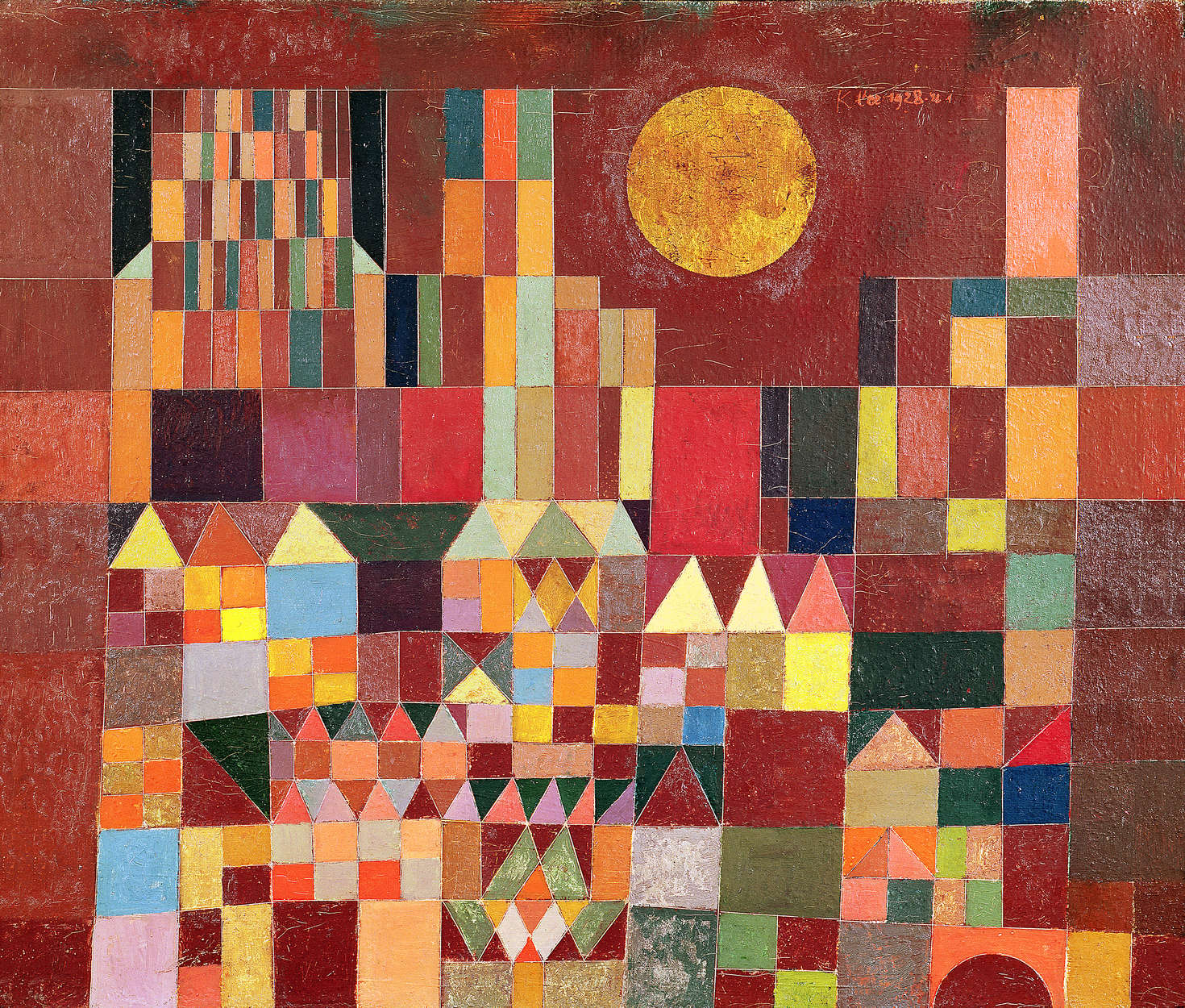             Papier peint panoramique "Château et soleil" de Paul Klee
        
