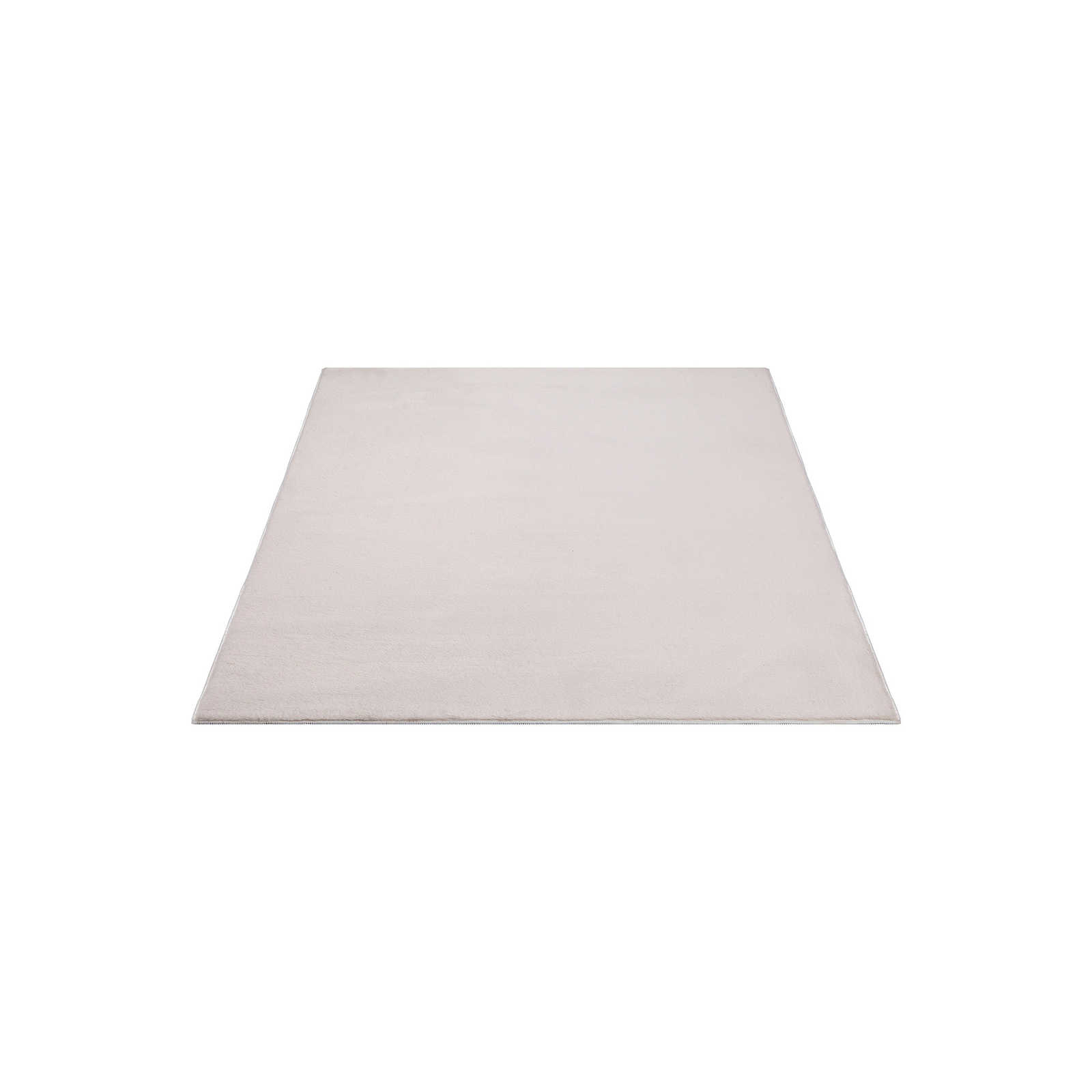Plain high pile carpet in soft beige - 220 x 160 cm
