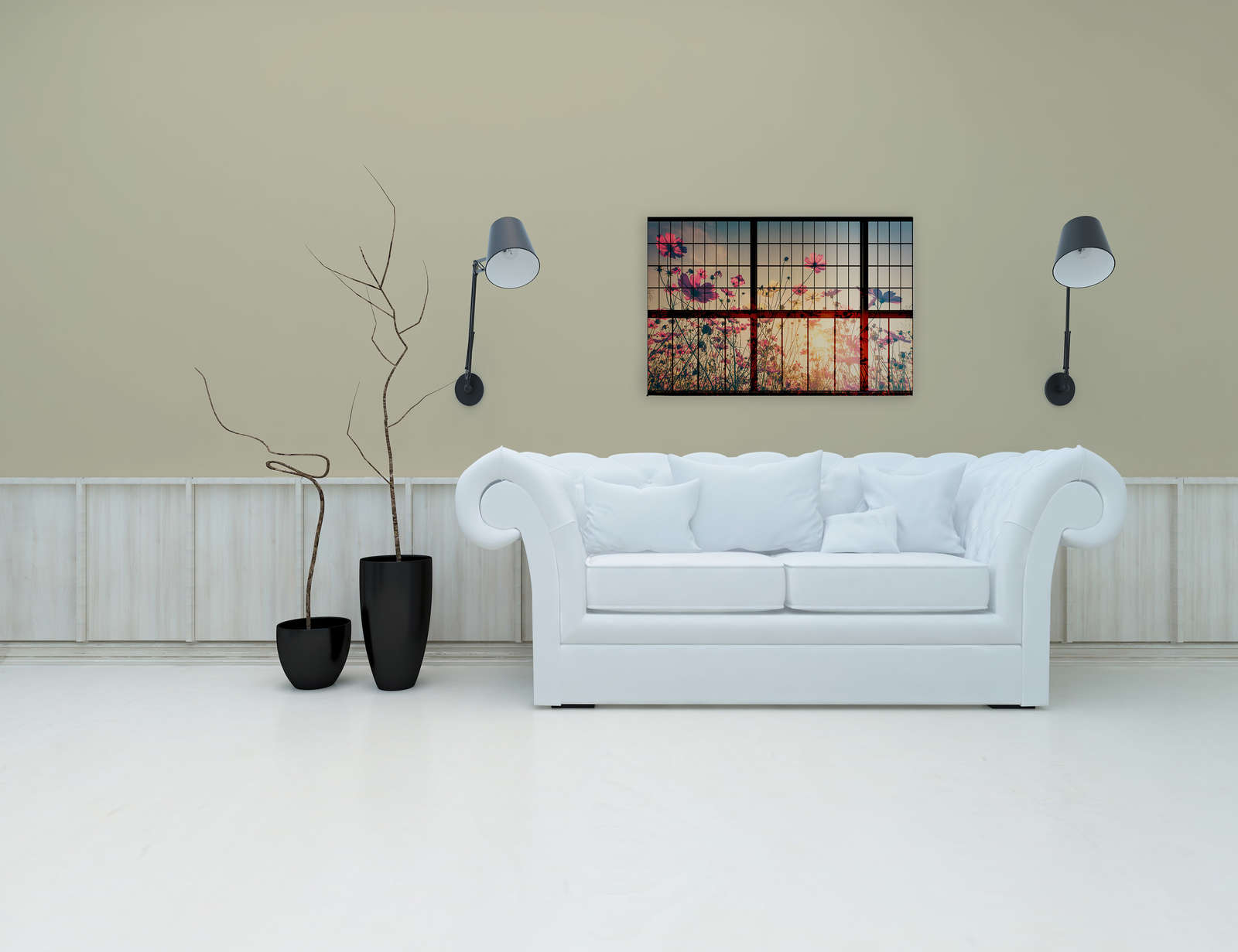             Weide 1 - Muntin Raam Canvas Schilderij met Bloemrijkweide - 0.90 m x 0.60 m
        