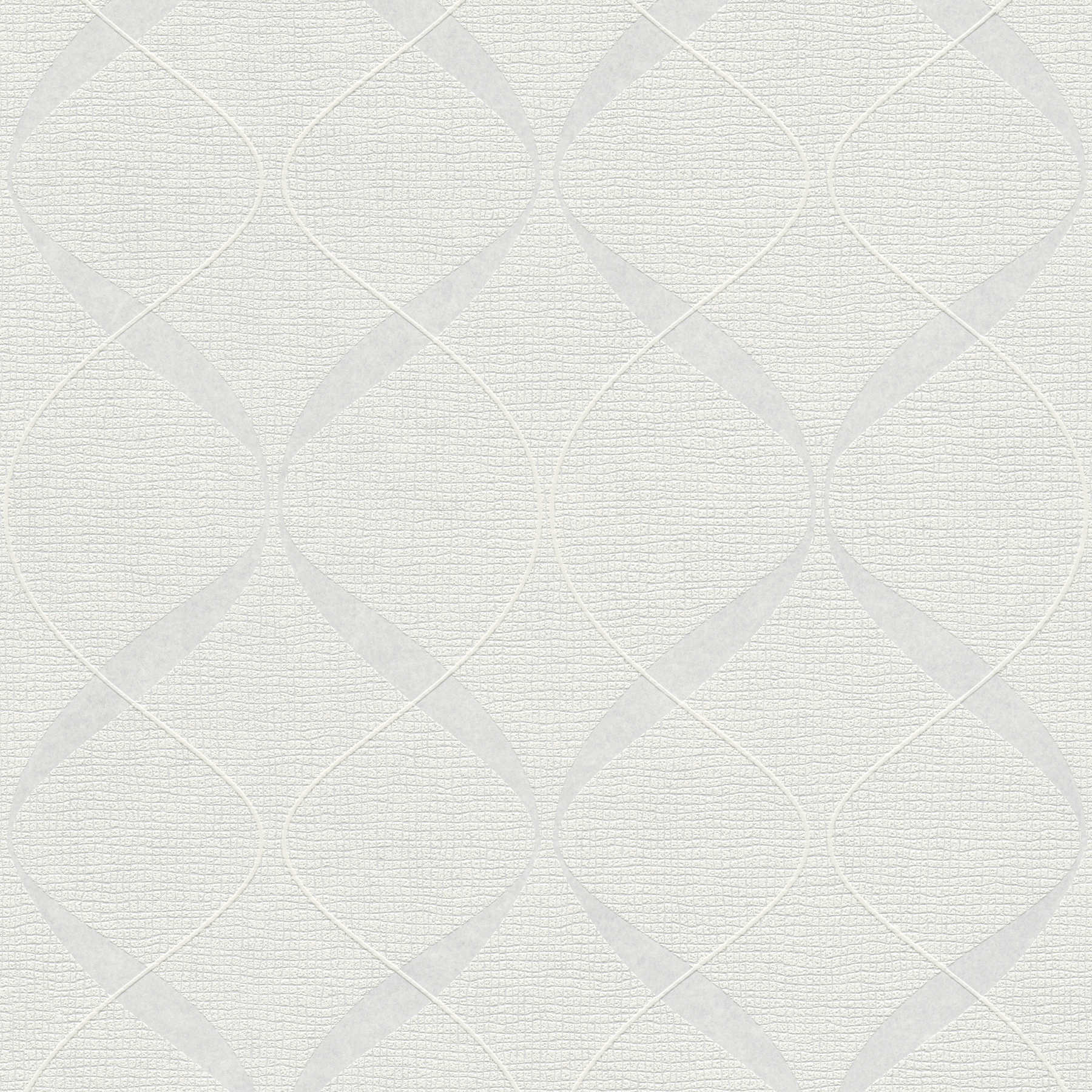 Retro wallpaper paintable with structure design - white

