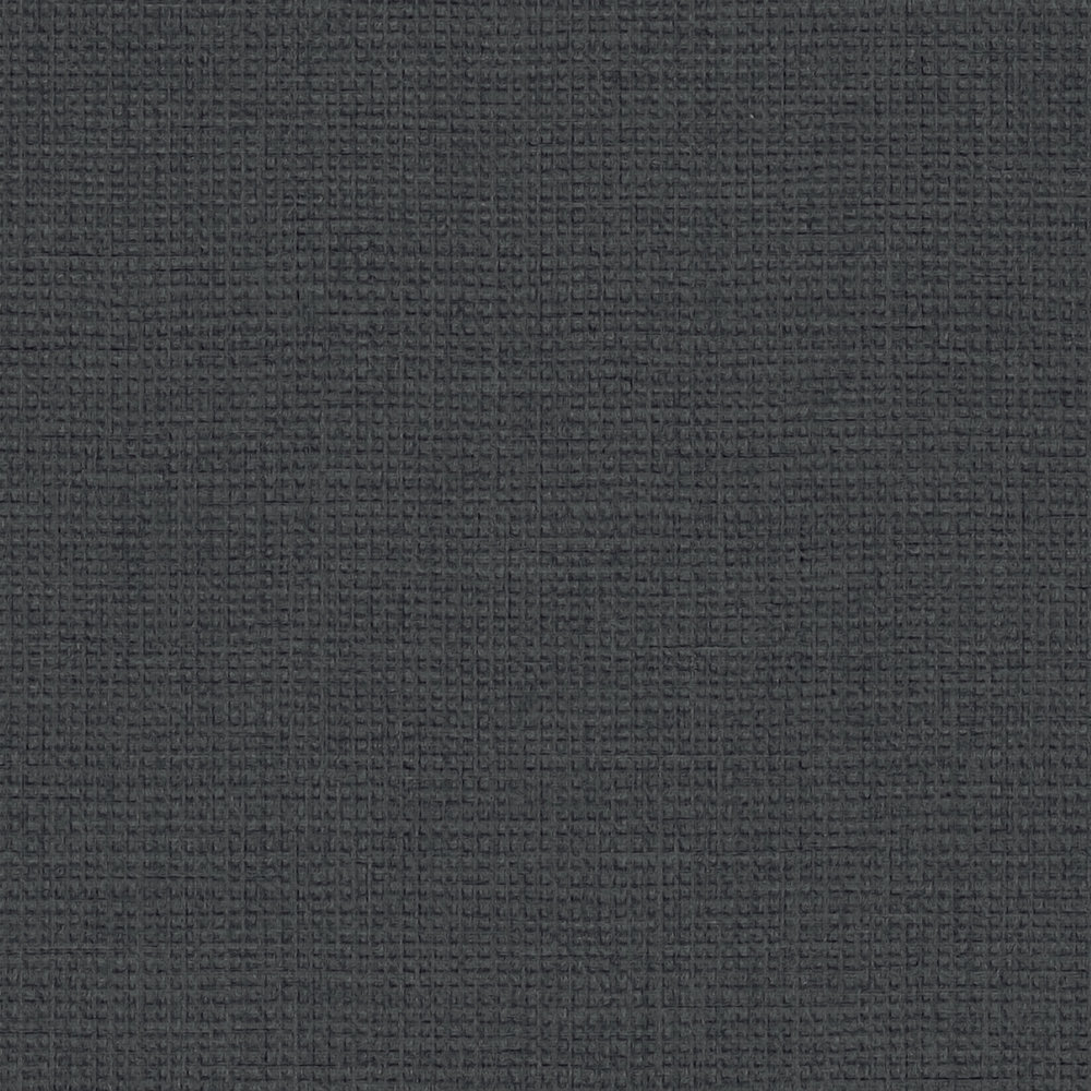             Non-woven wallpaper plain with linen texture - black
        