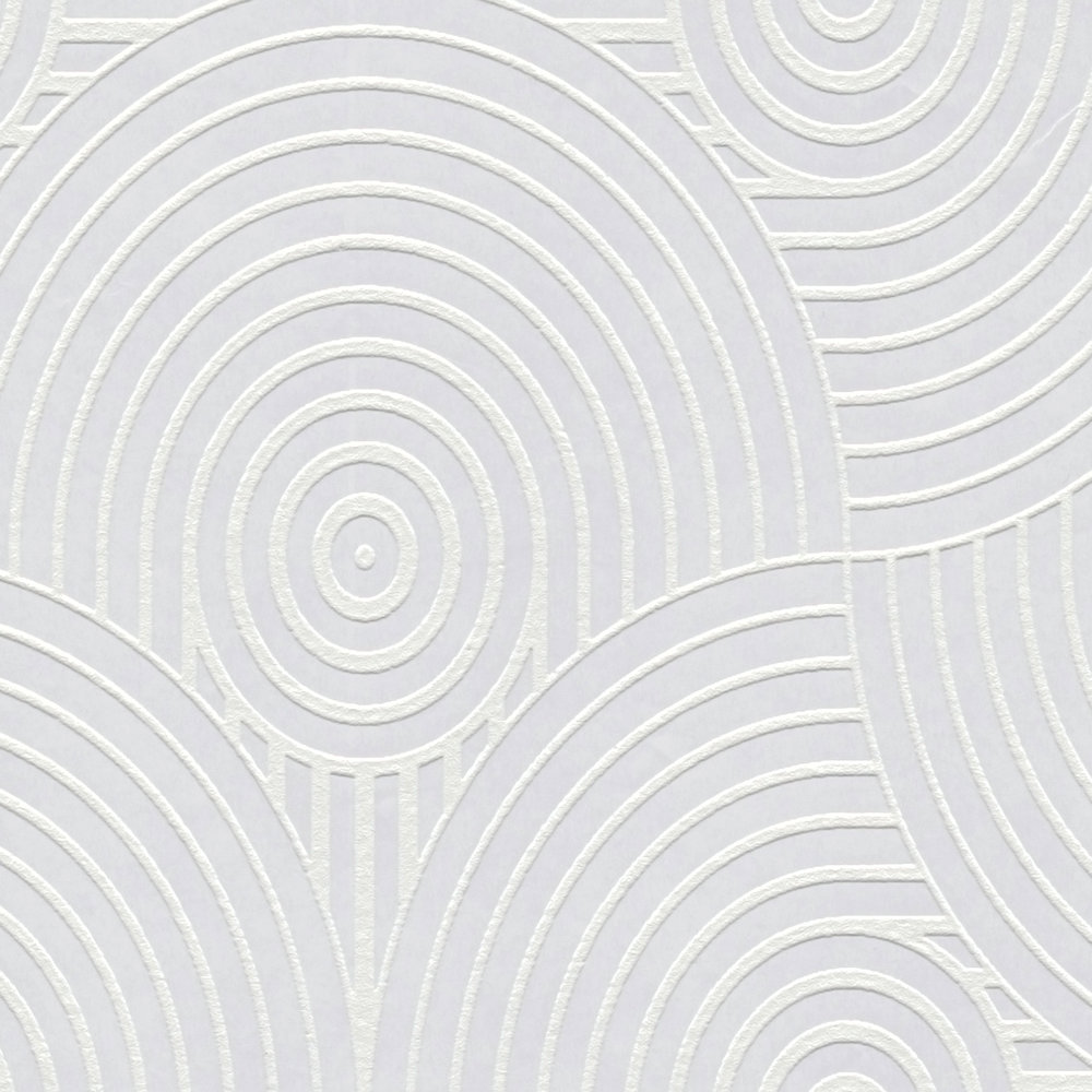             Papel pintado de líneas semicirculares - Pintable
        
