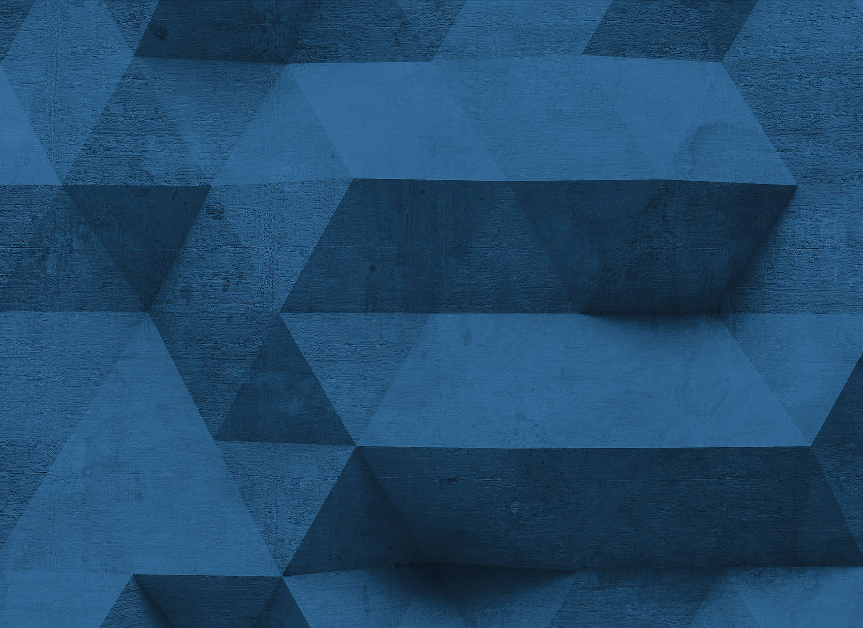             Betonnen muur met 3D-patronen Onderlaag behang - Blauw
        