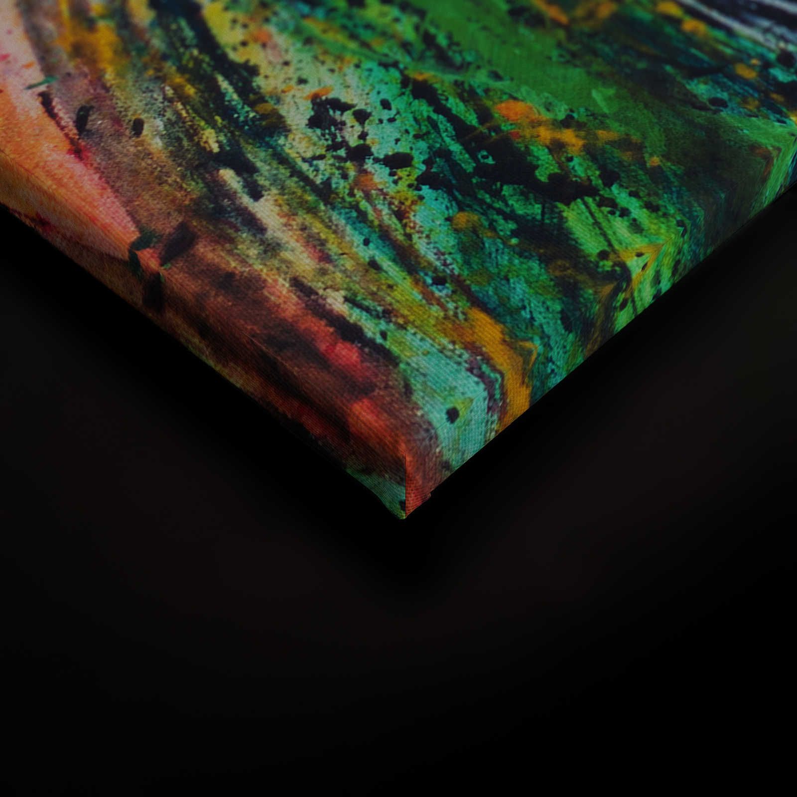             Quadro su tela Pappagallo in stile disegno colorato - 0,90 m x 0,60 m
        