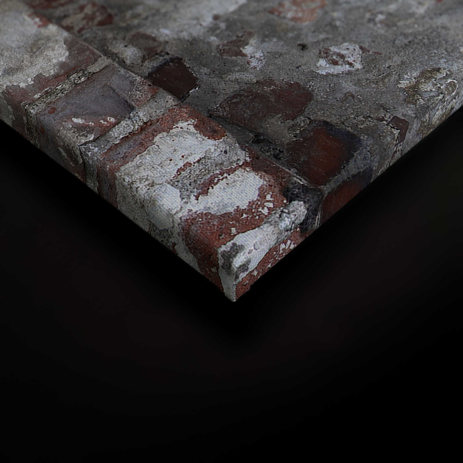             Tableau toile Maçonnerie brique & crépi aspect usé - 1,20 m x 0,80 m
        