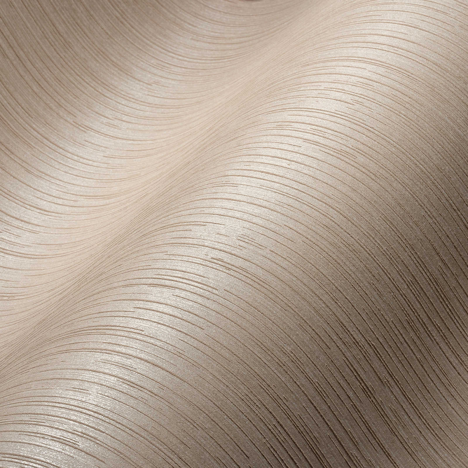             Glossy wallpaper beige with silver wild silk look - beige
        