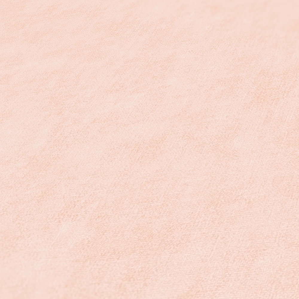             Scandinavisch effen behang met linnenlook - roze
        