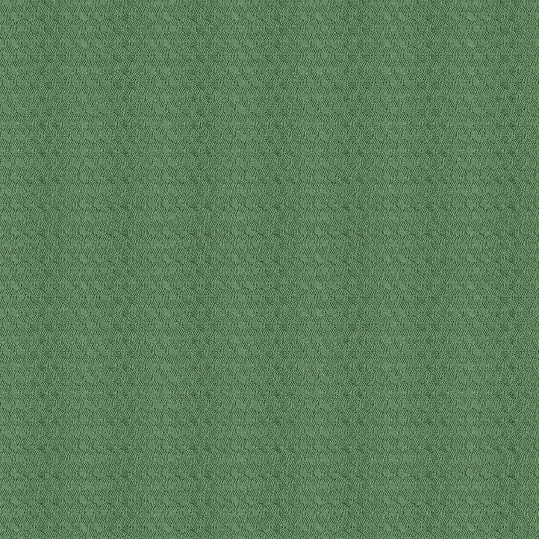         Wallpaper plain, textured with zigzag design - green
    