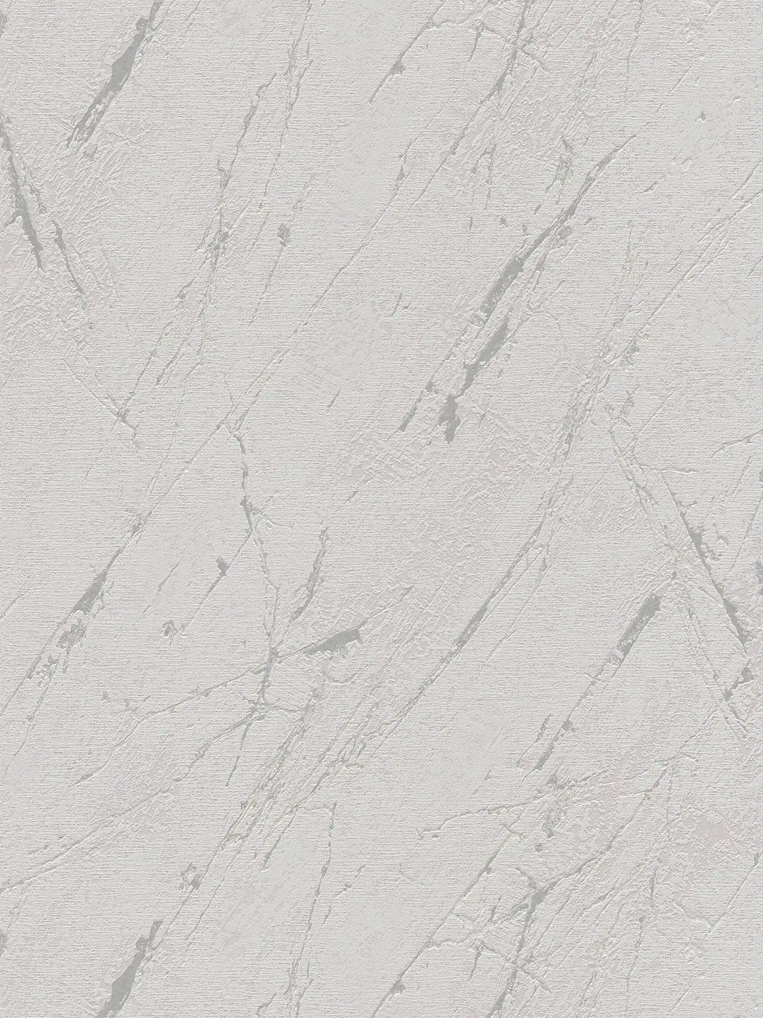 Non-woven wallpaper in plaster look with metallic effect - grey, silver, metallic
