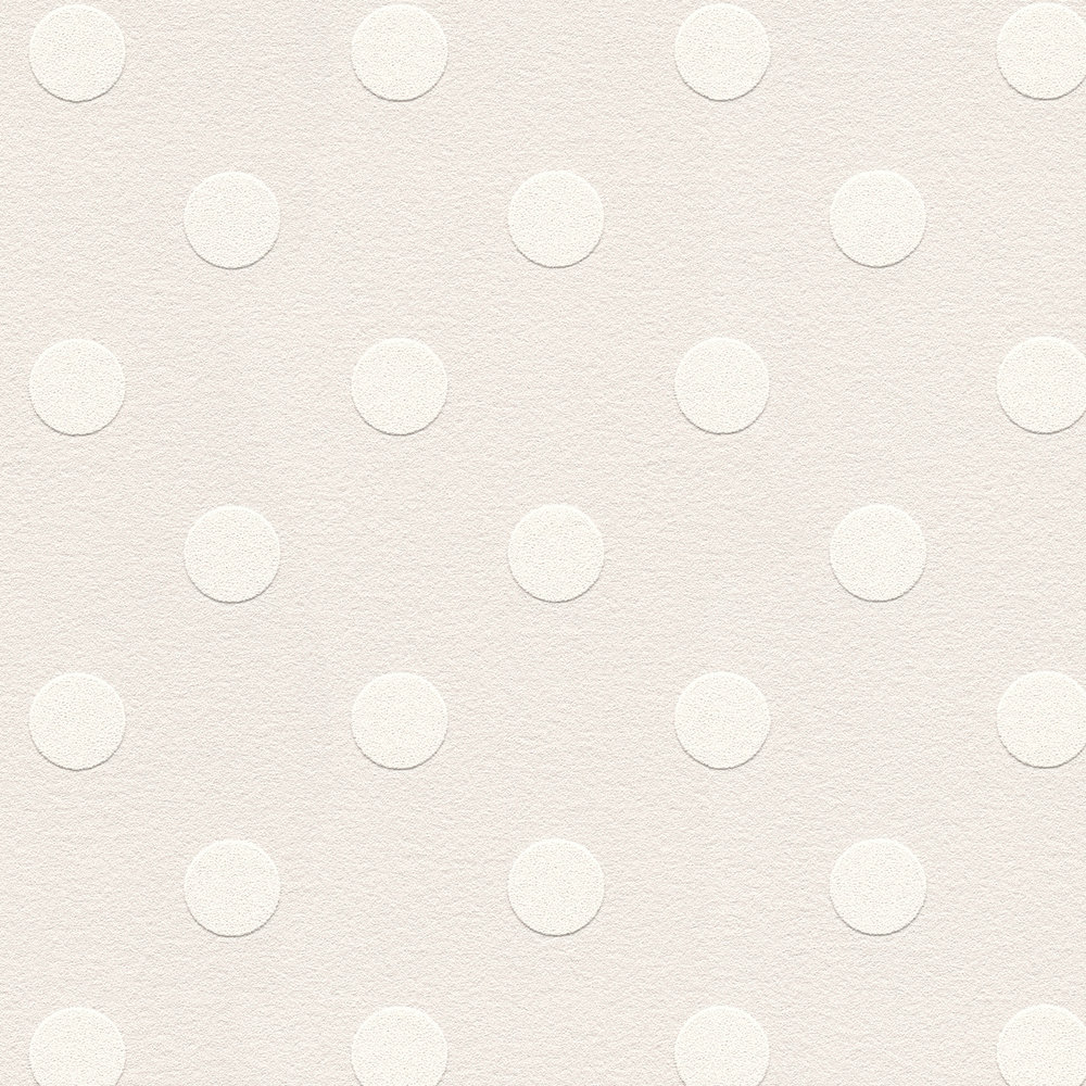             Dots wallpaper dots pattern polka dots - beige, white
        