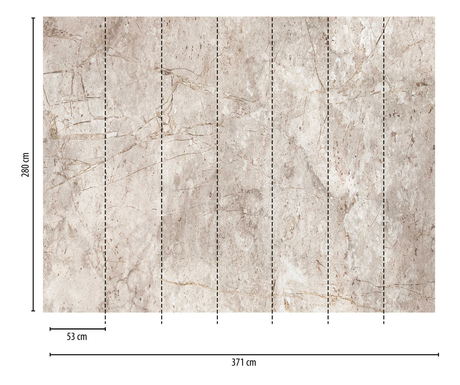             Wallpaper novelty - motif wallpaper marble panel beige & grey
        