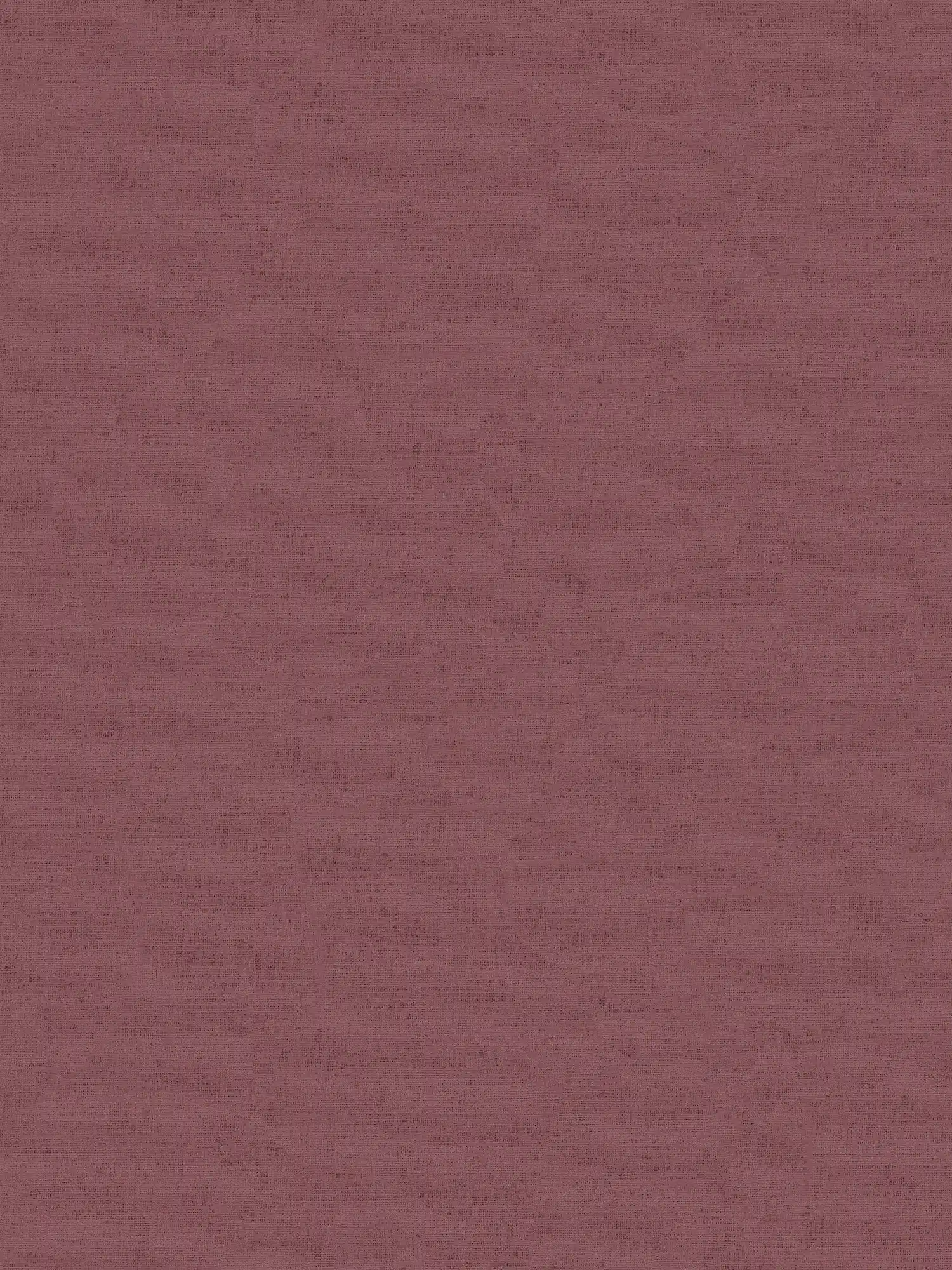 Papel pintado liso rojo burdeos con óptica textil
