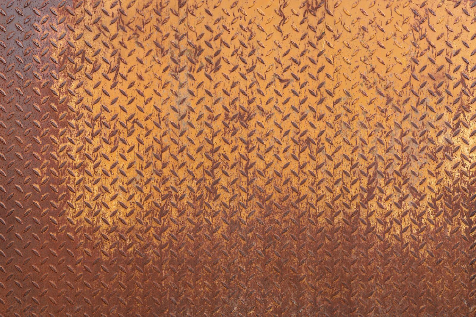             Metalen canvas schilderij Staalplaat Roest met Diamantpatroon - 1,20 m x 0,80 m
        