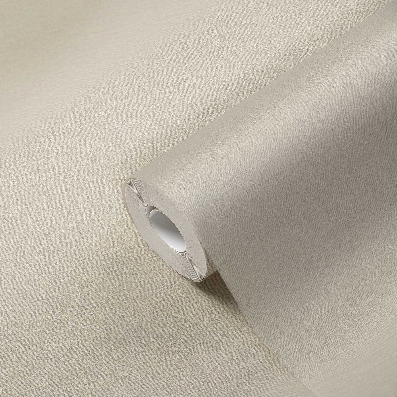             Papier peint uni à structure fine intissé sans PVC - beige, gris
        