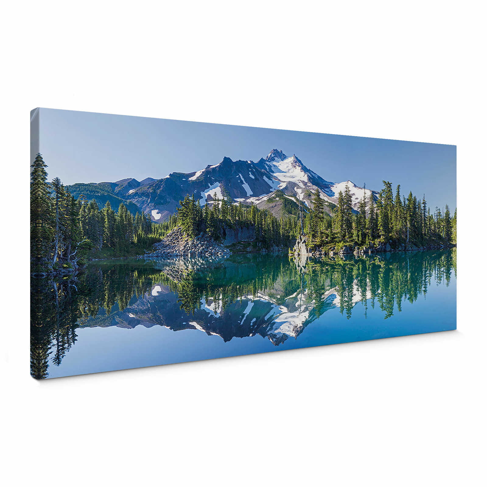         Canvas print of a mountain landscape – blue, green
    