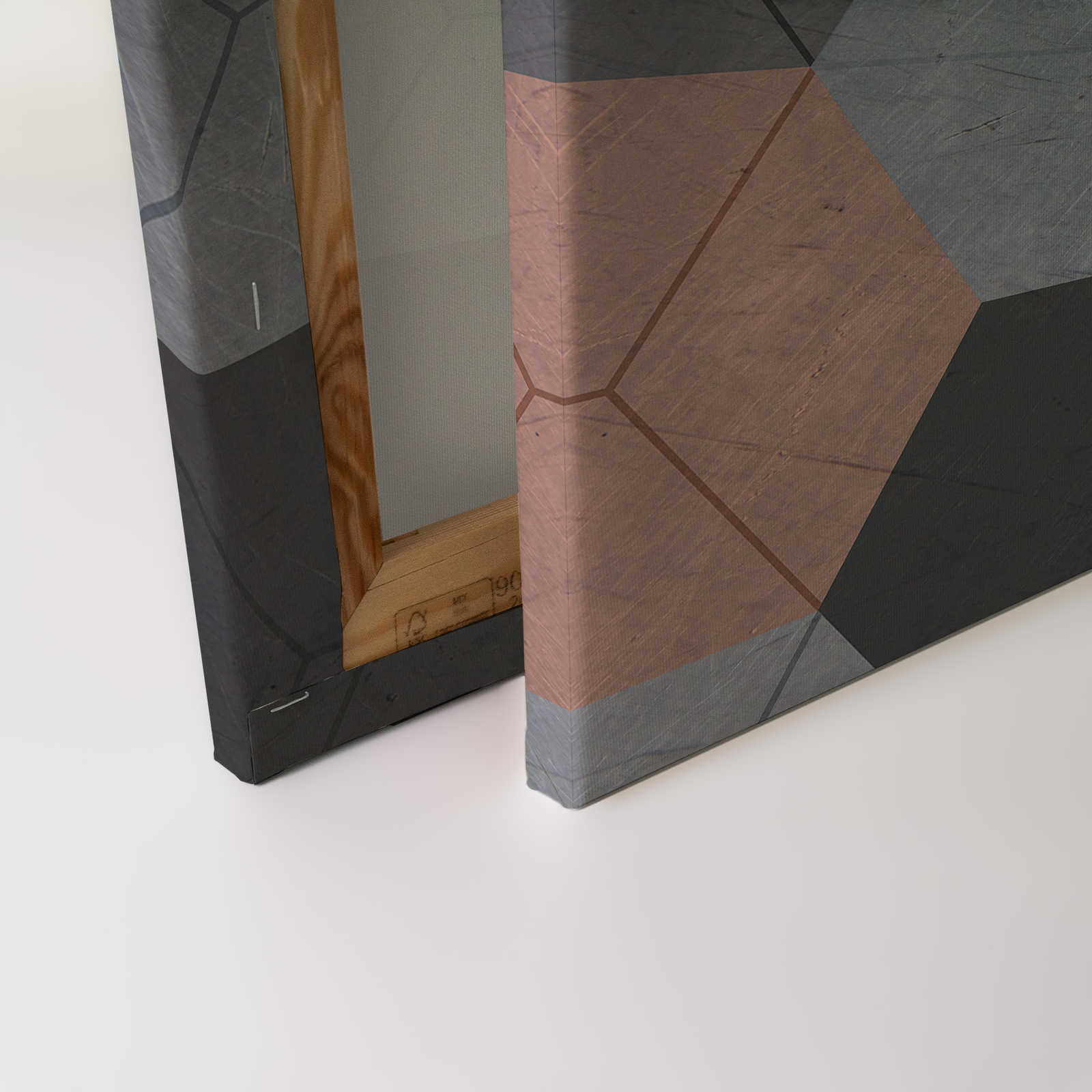            Quadro su tela con piastrelle esagonali in stile vintage - 0,90 m x 0,60 m
        