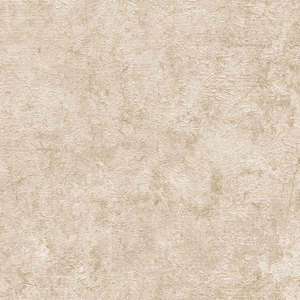             Non-woven wallpaper plain with textured pattern - light brown, beige
        