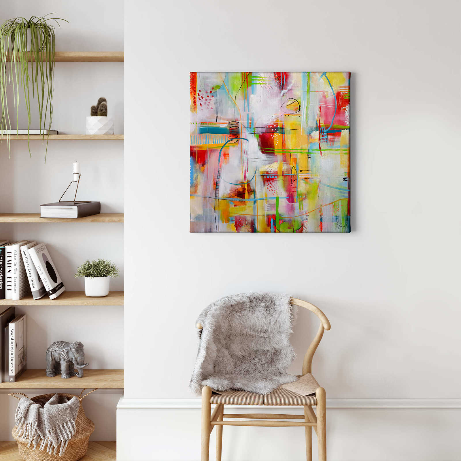             Fedrau Canvas schilderij abstracte kunst - 0,50 m x 0,50 m
        
