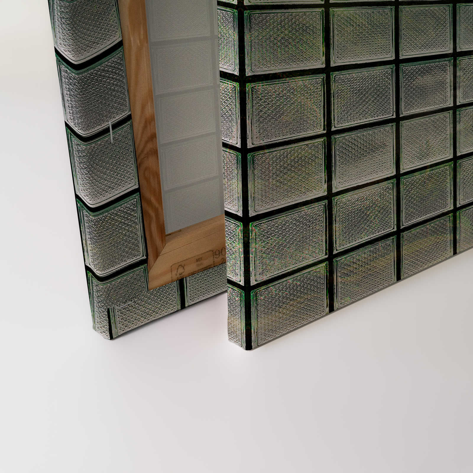             Green House 3 - Toile fenêtre briques de verre & forêt tropicale - 1,20 m x 0,80 m
        