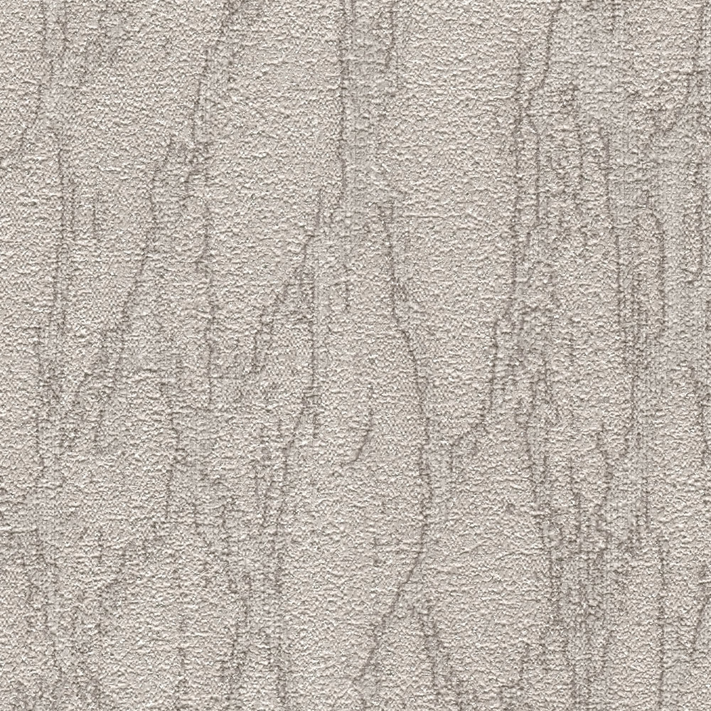             Papel pintado no tejido de aspecto escayolado con acentos y motivo abstracto - gris, beige, plata
        
