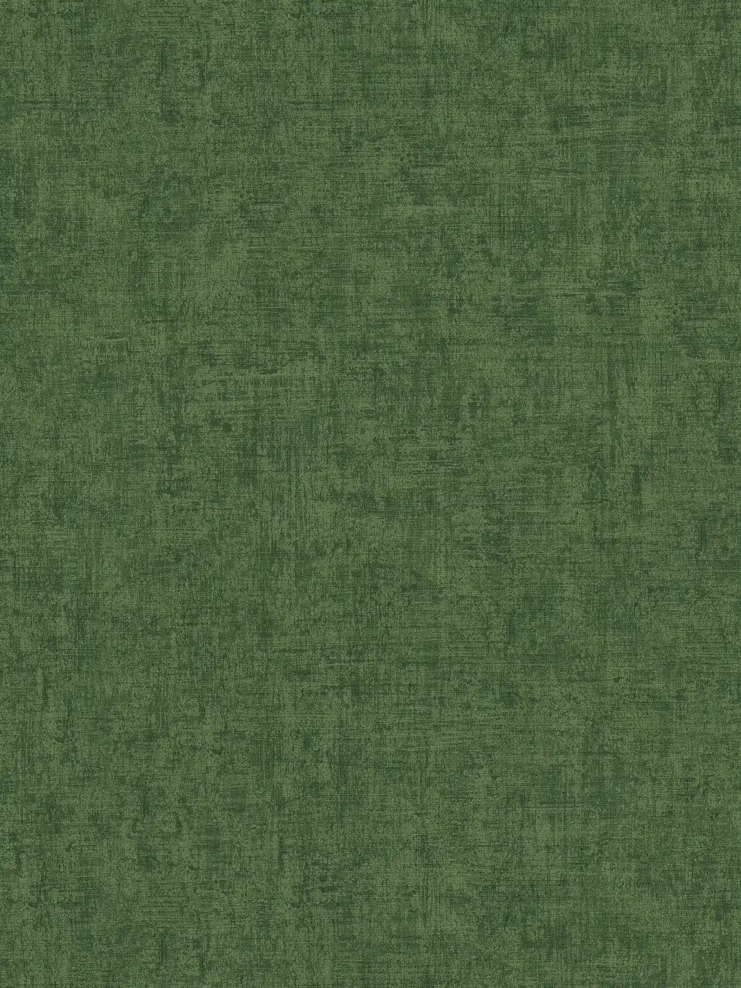 Papier peint uni vert jungle chiné avec gaufrage structuré
