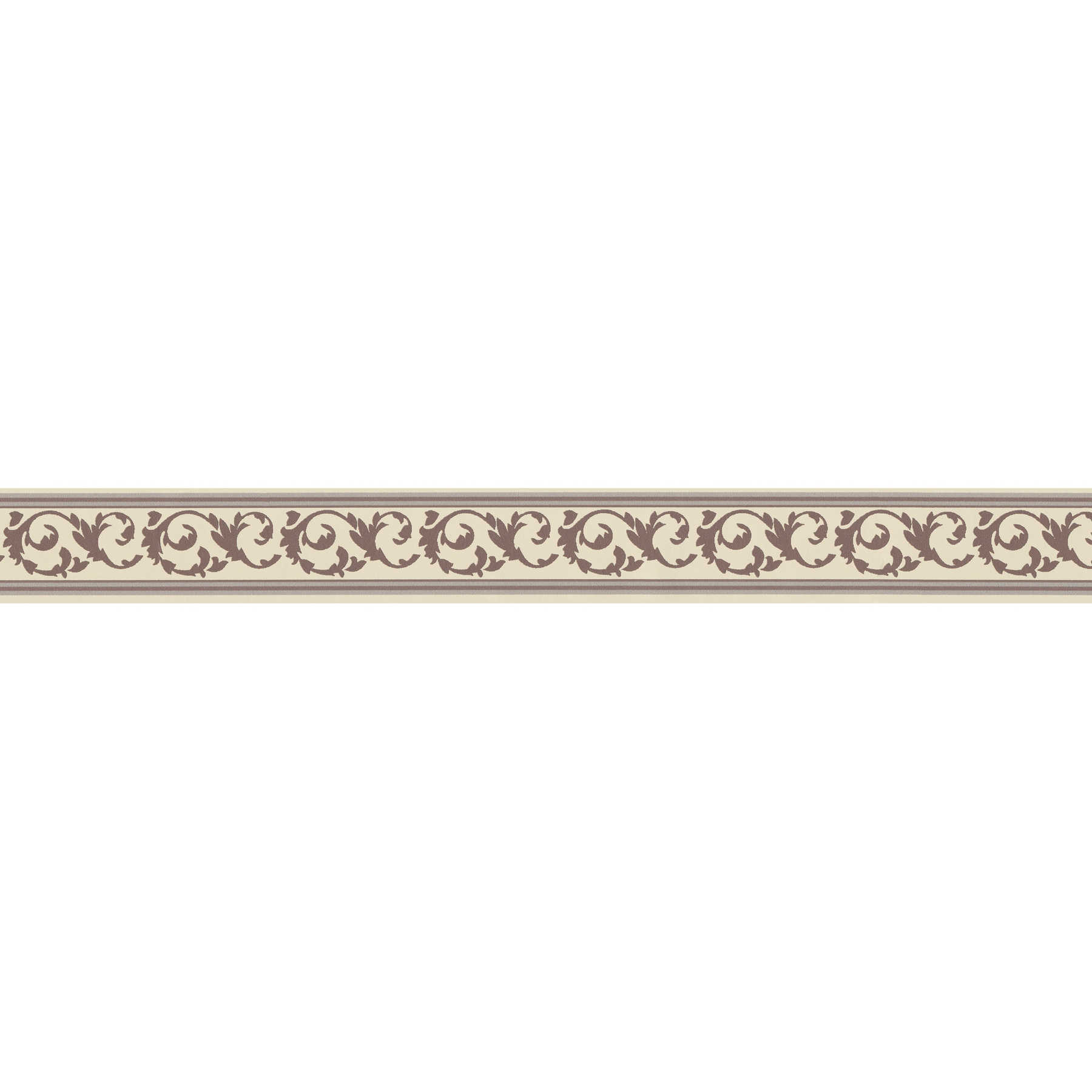 Border with natural tendril pattern - Brown, Beige

