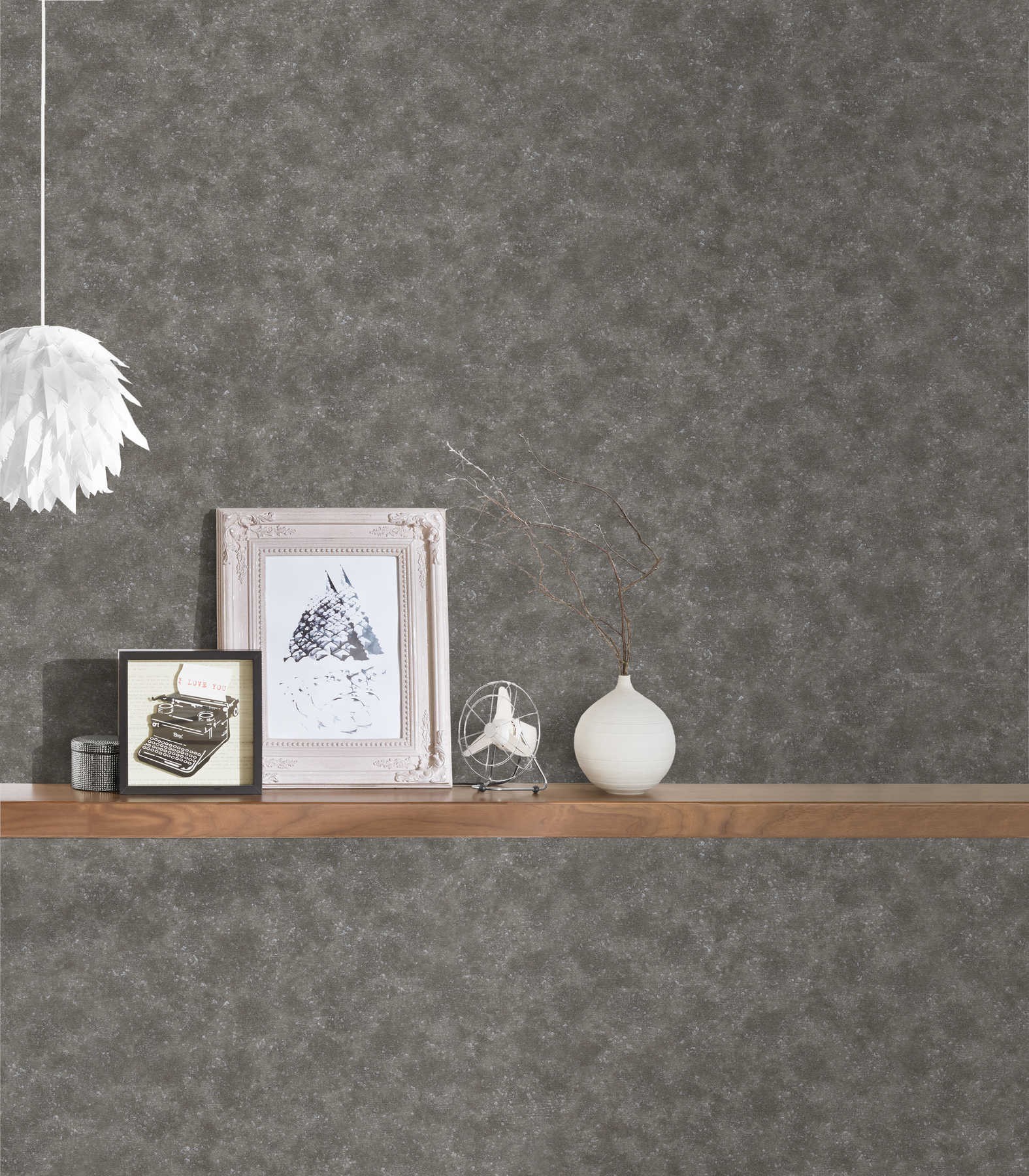             Industrail style wallpaper natural stone grey with texture effect
        