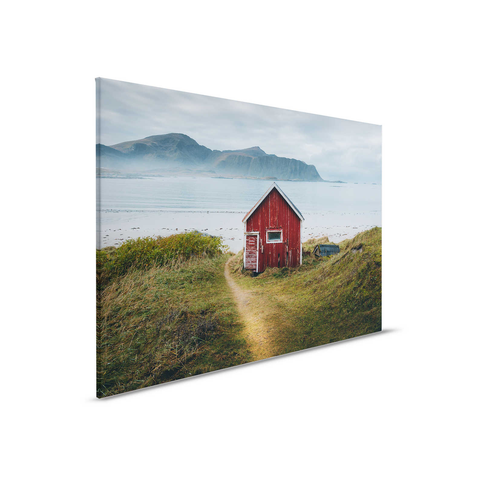         Canvas painting Landscape picture with red hut at the sea - 0,90 m x 0,60 m
    
