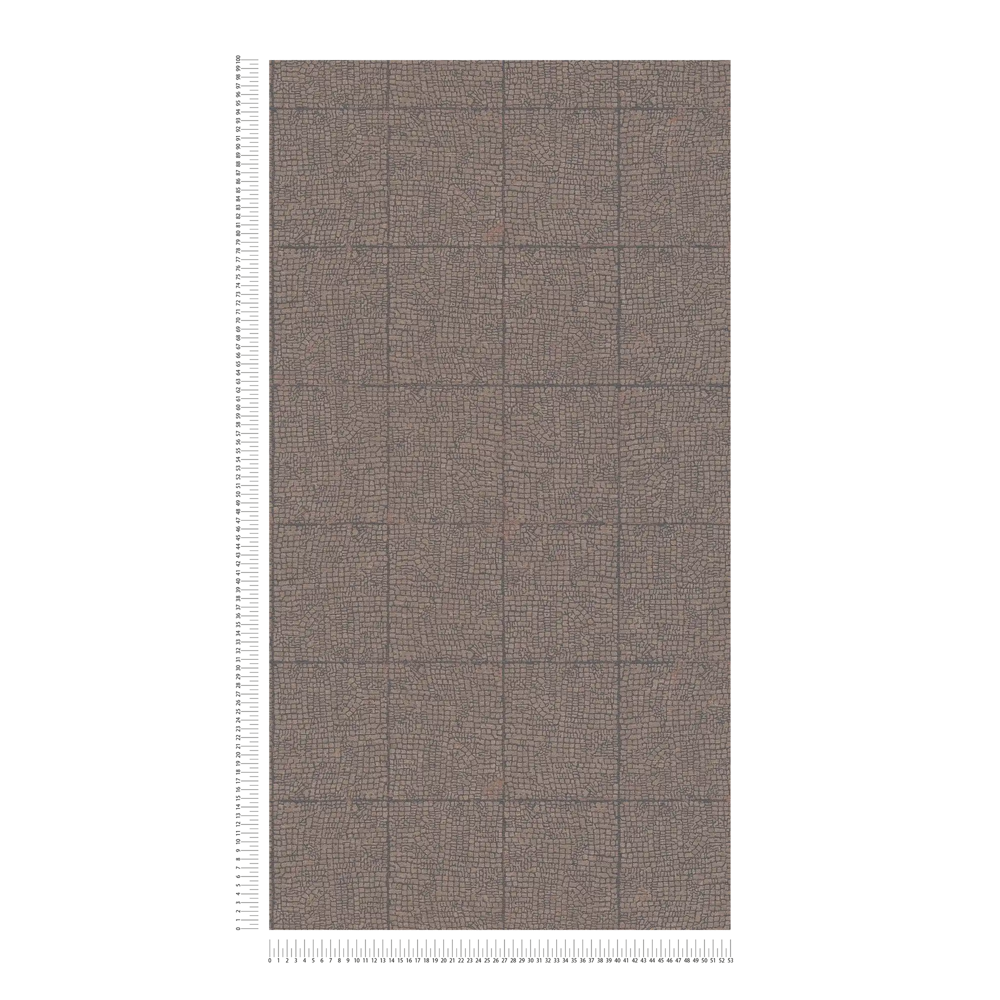             Tile optics wallpaper used look & crackle effect - brown
        