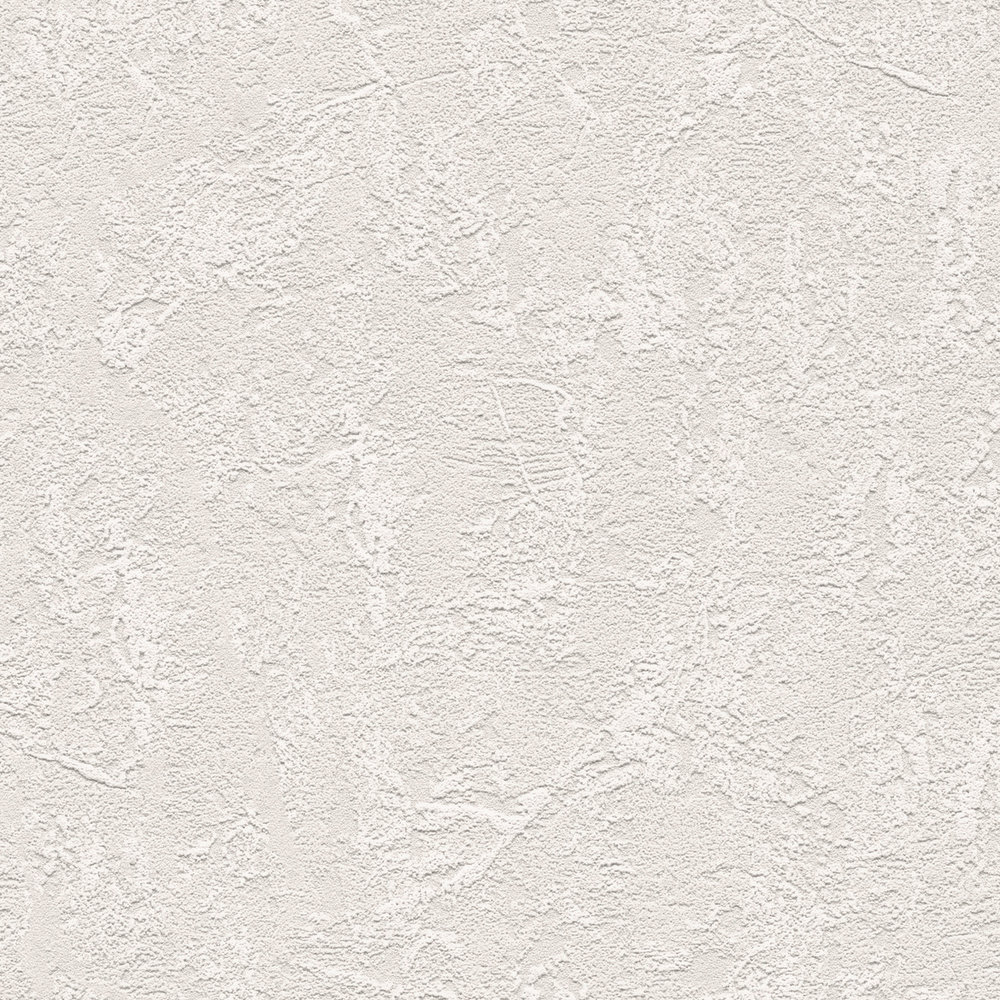             Papel pintado de yeso de aspecto blanco rústico con superficie texturizada en 3D
        