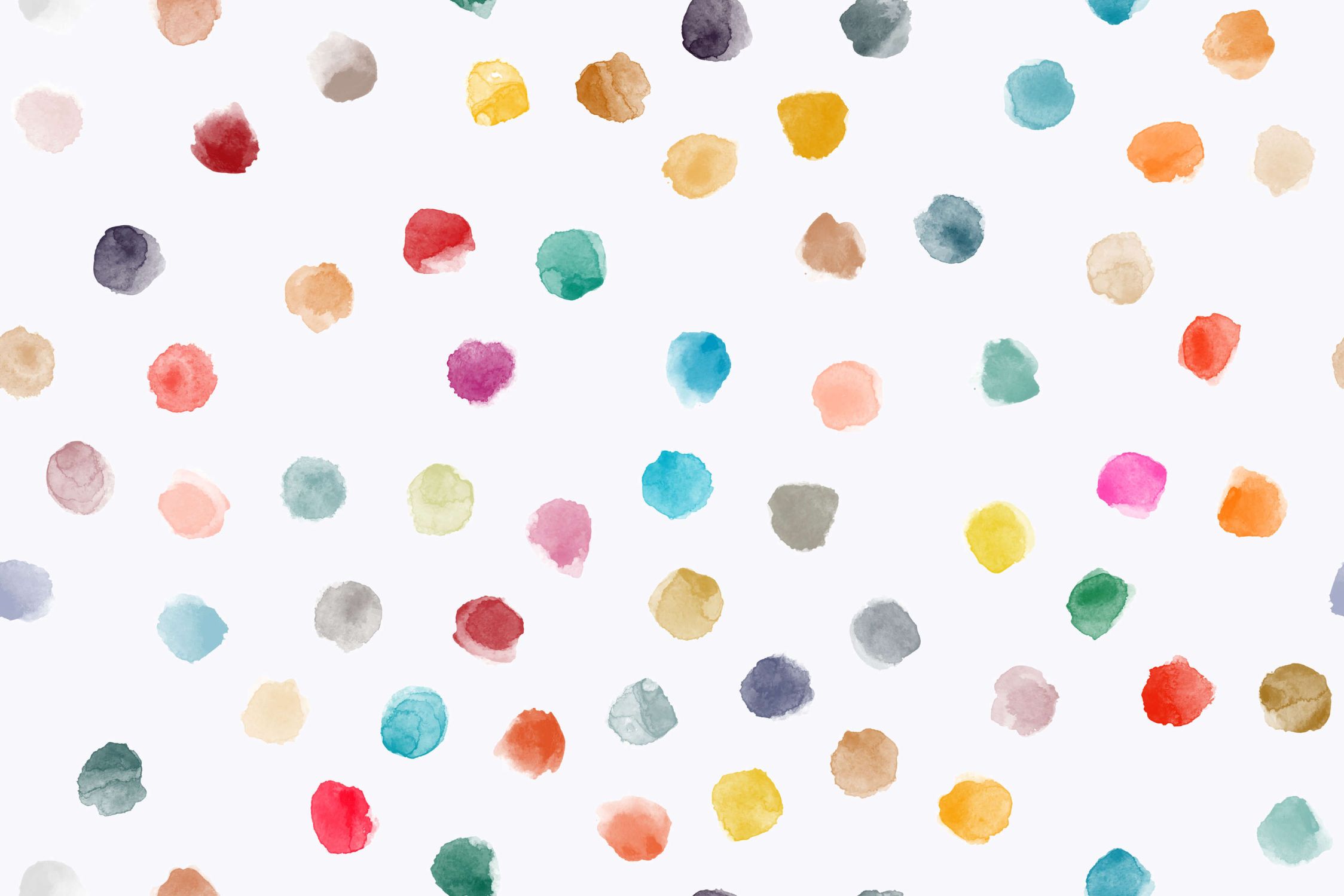             Nursery mural with colourful dots - Smooth & matt non-woven
        
