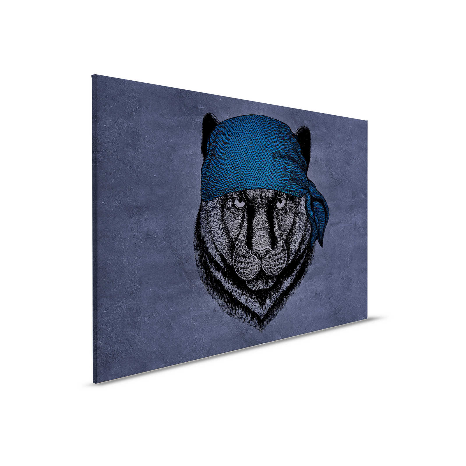         Canvas painting Panther in Pirate Look - 0,90 m x 0,60 m
    