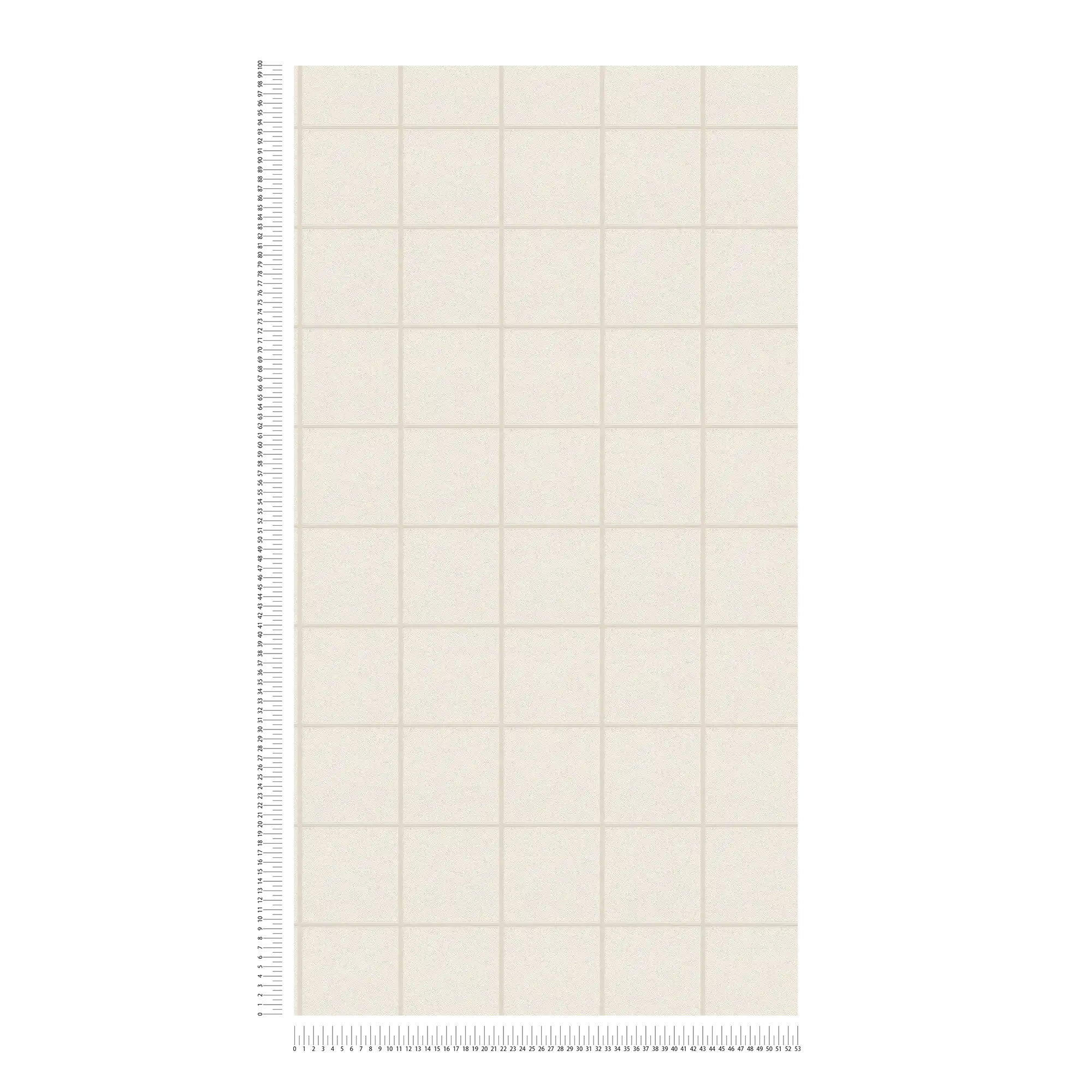             Wallpaper tile pattern, dark joints & 3D effect - Silver, White
        