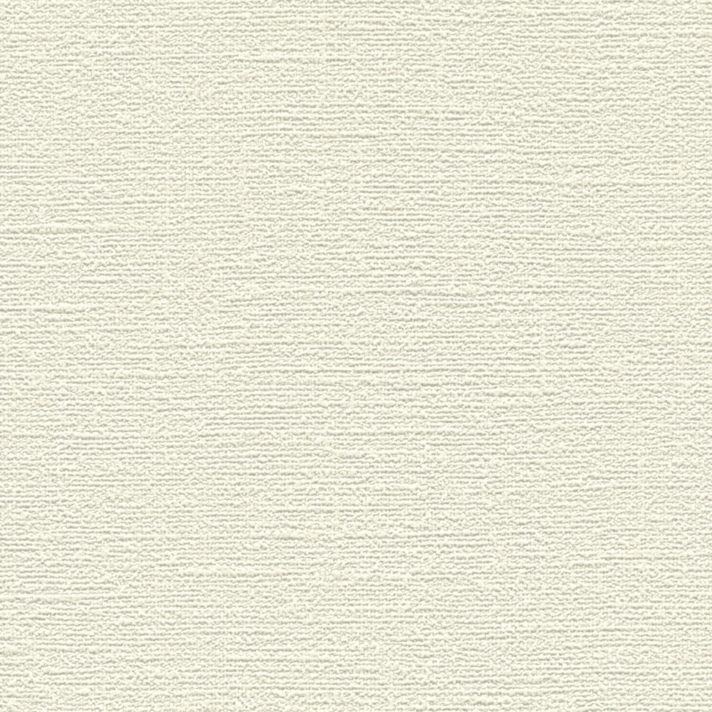             Papier peint intissé uni sans PVC à structure fine - Blanc
        