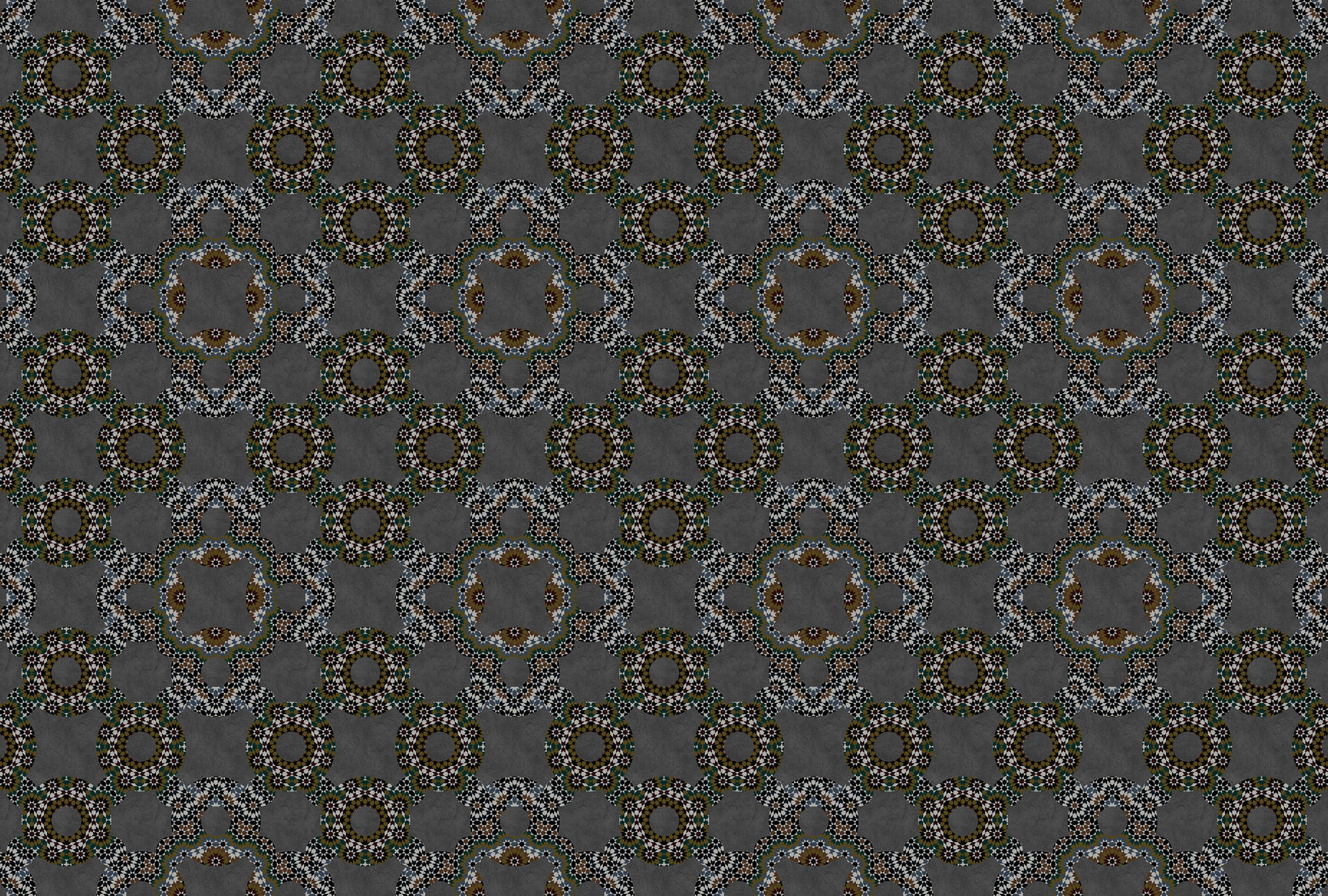             Pattern mural anthracite with mosaic design
        