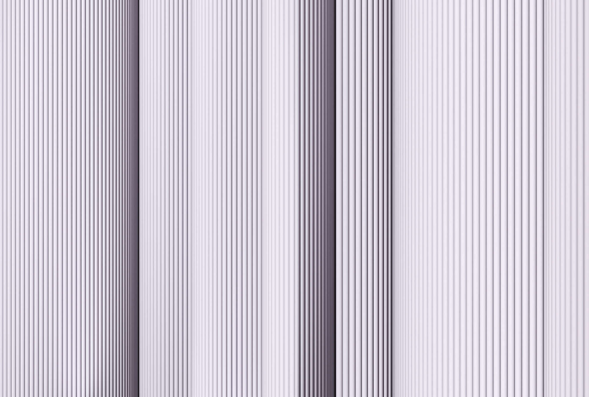             Magic Wall 1 - papier peint rayé effet 3D illusion, violet & blanc
        