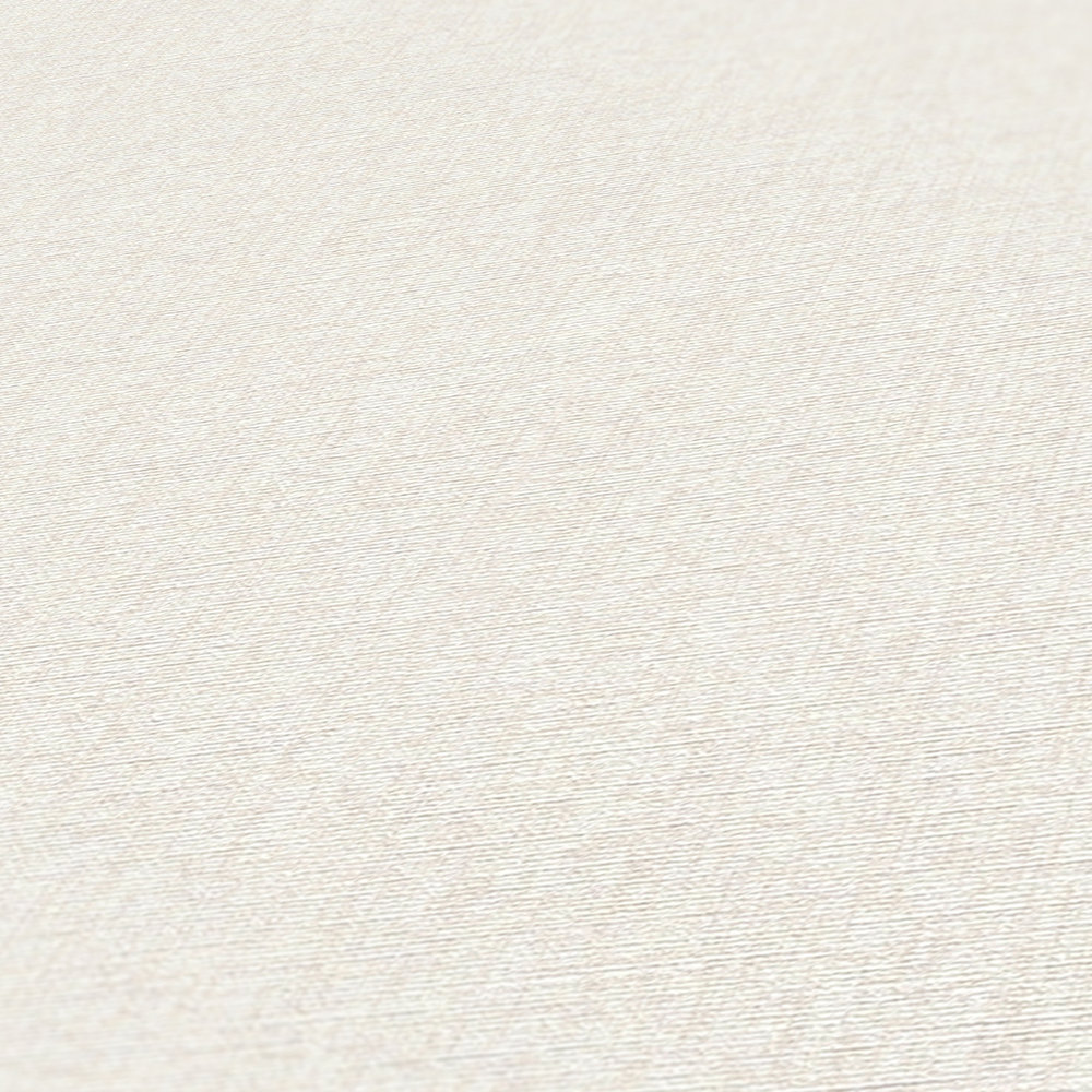             Effen vliesbehang met structuurmotief, mat - crème, wit
        