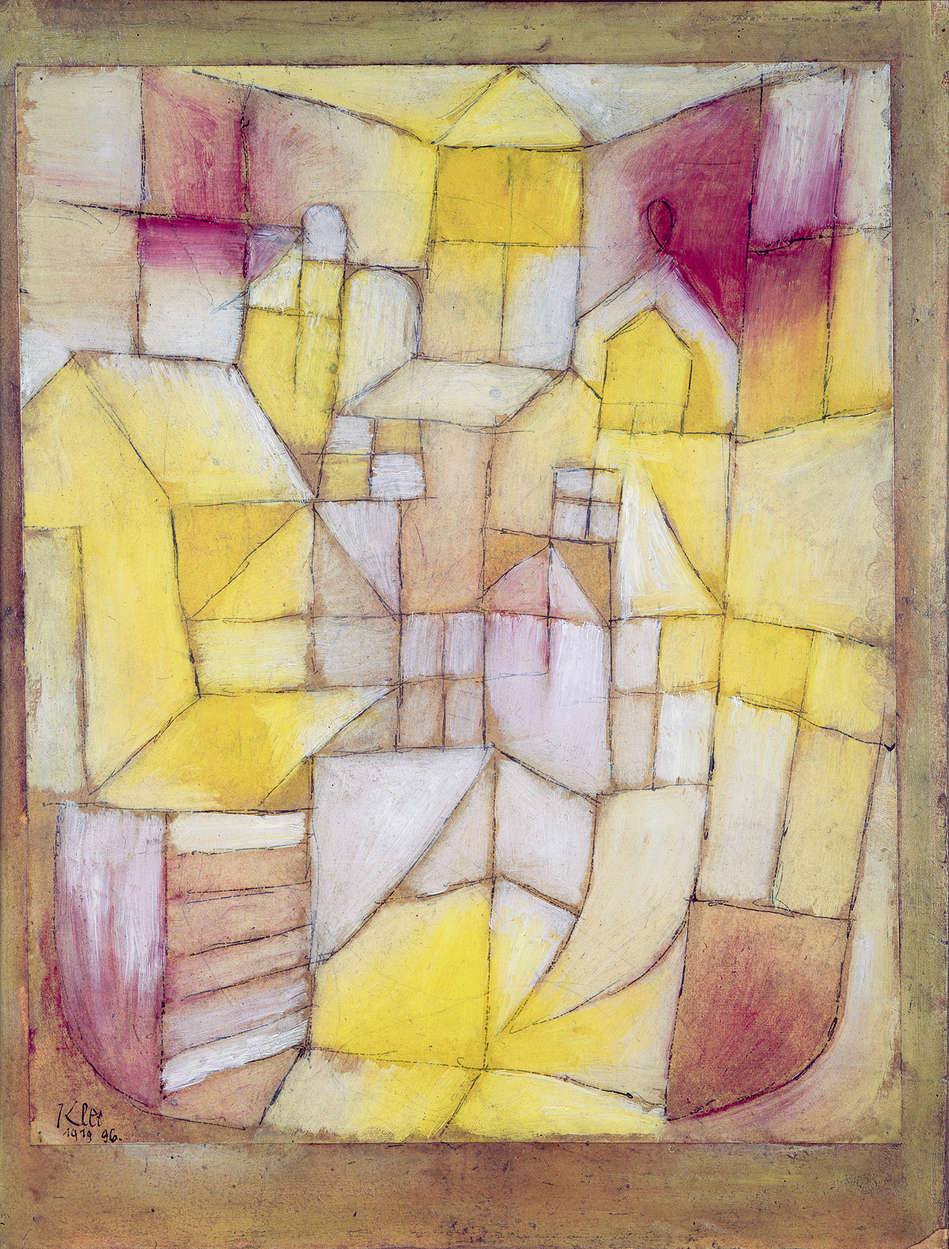             Rose-Jaune" muurschildering van Paul Klee
        