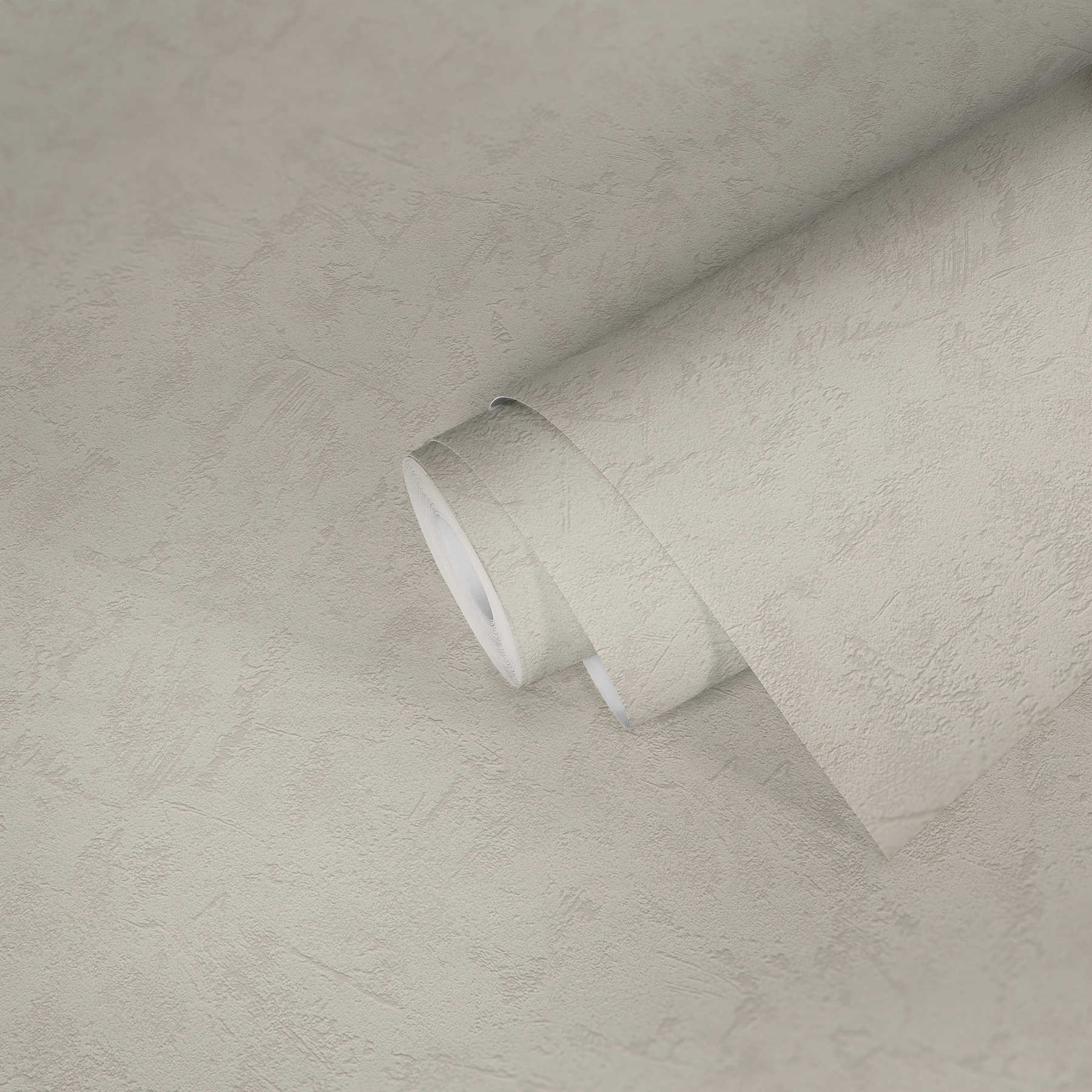             papier peint en papier classique aspect plâtre gris clair avec motif de plâtre à la truelle
        
