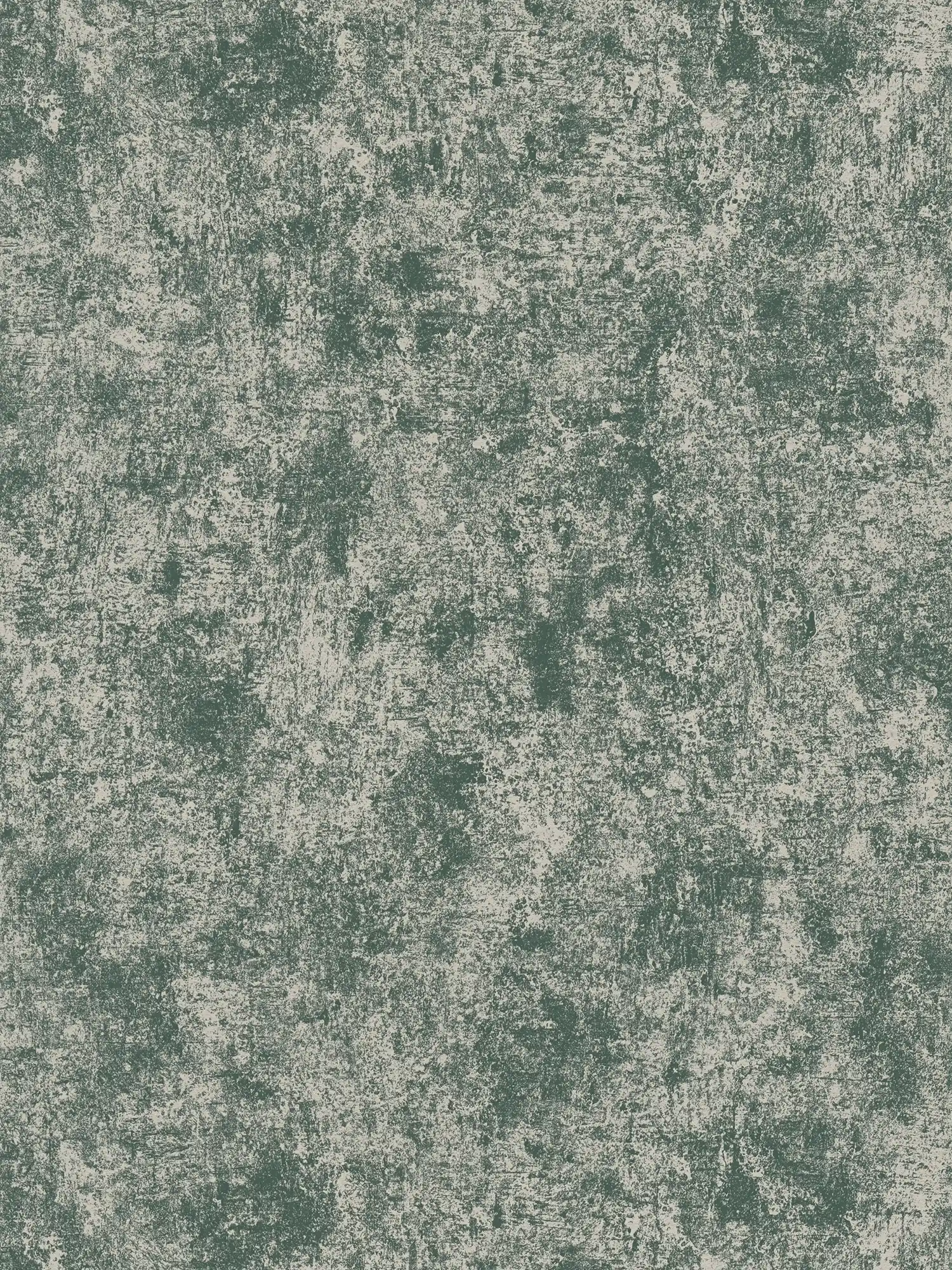Metal effect wallpaper glossy smooth - green, cream
