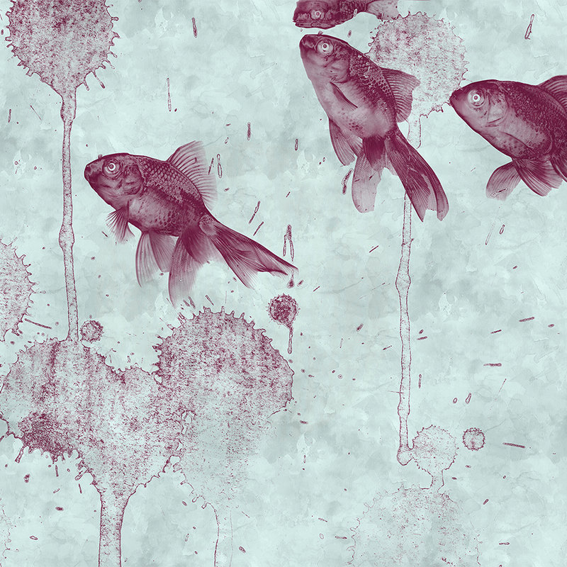         Modern mural fish design in watercolour style
    