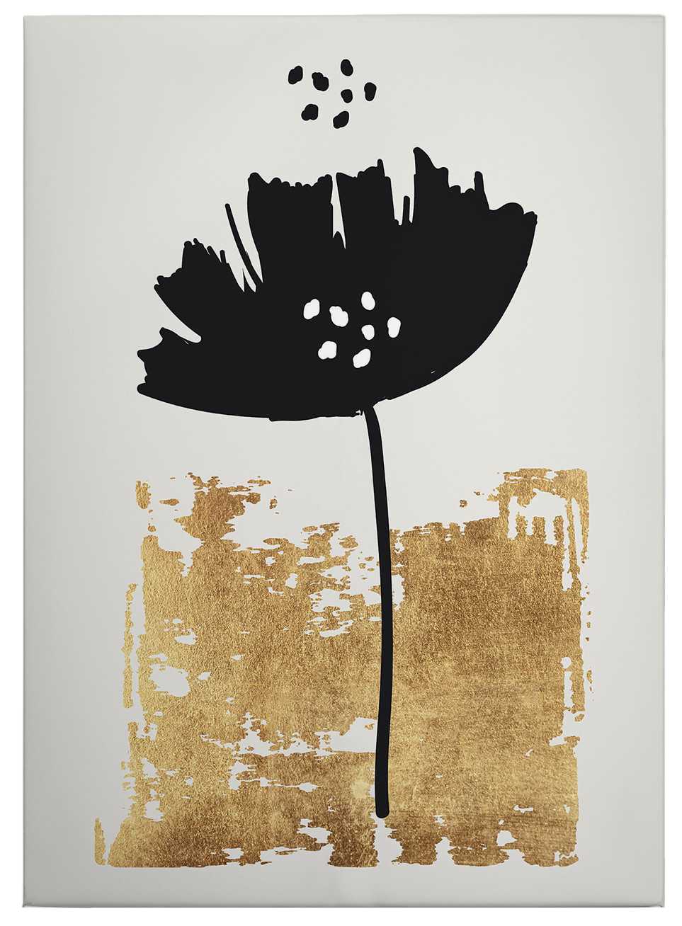             Canvas print "Black flower" by Kubistika – gold, black
        