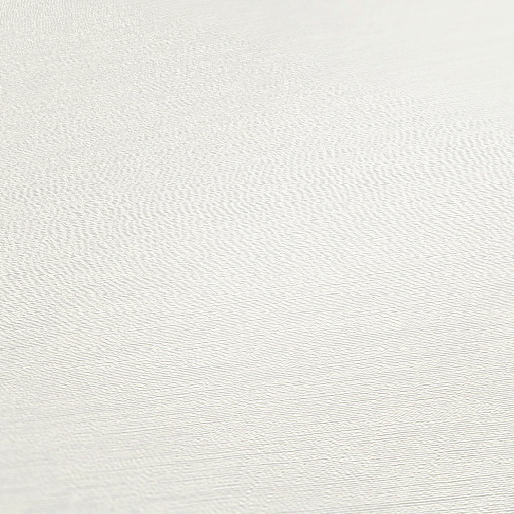             Plain wallpaper white matt with structure design in plaster look
        