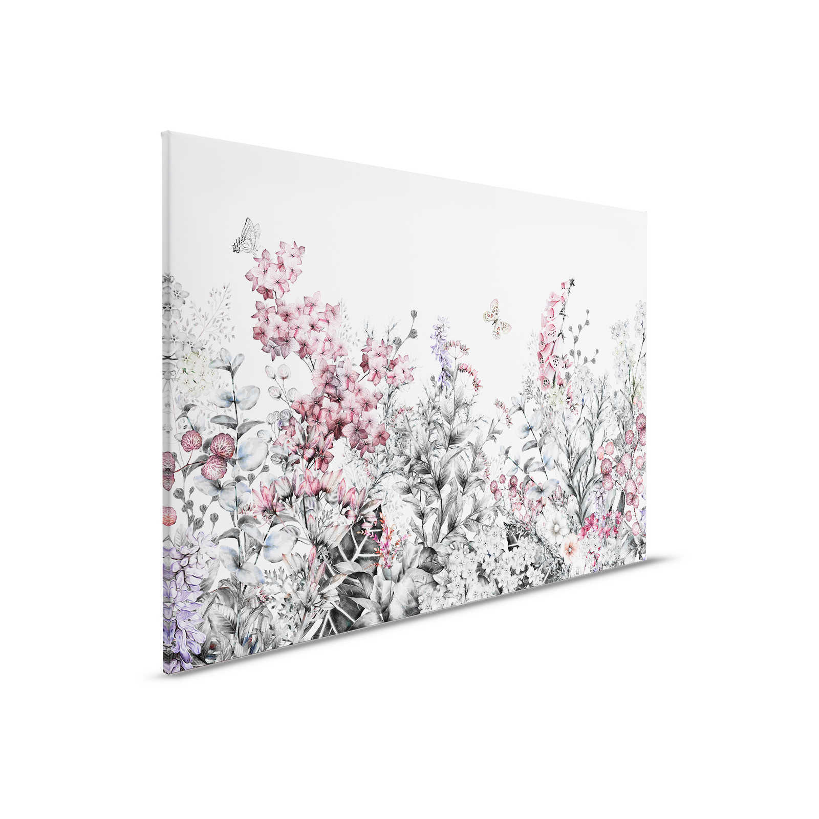         Canvas with Plain Painted Flowers - 0.90 m x 0.60 m
    